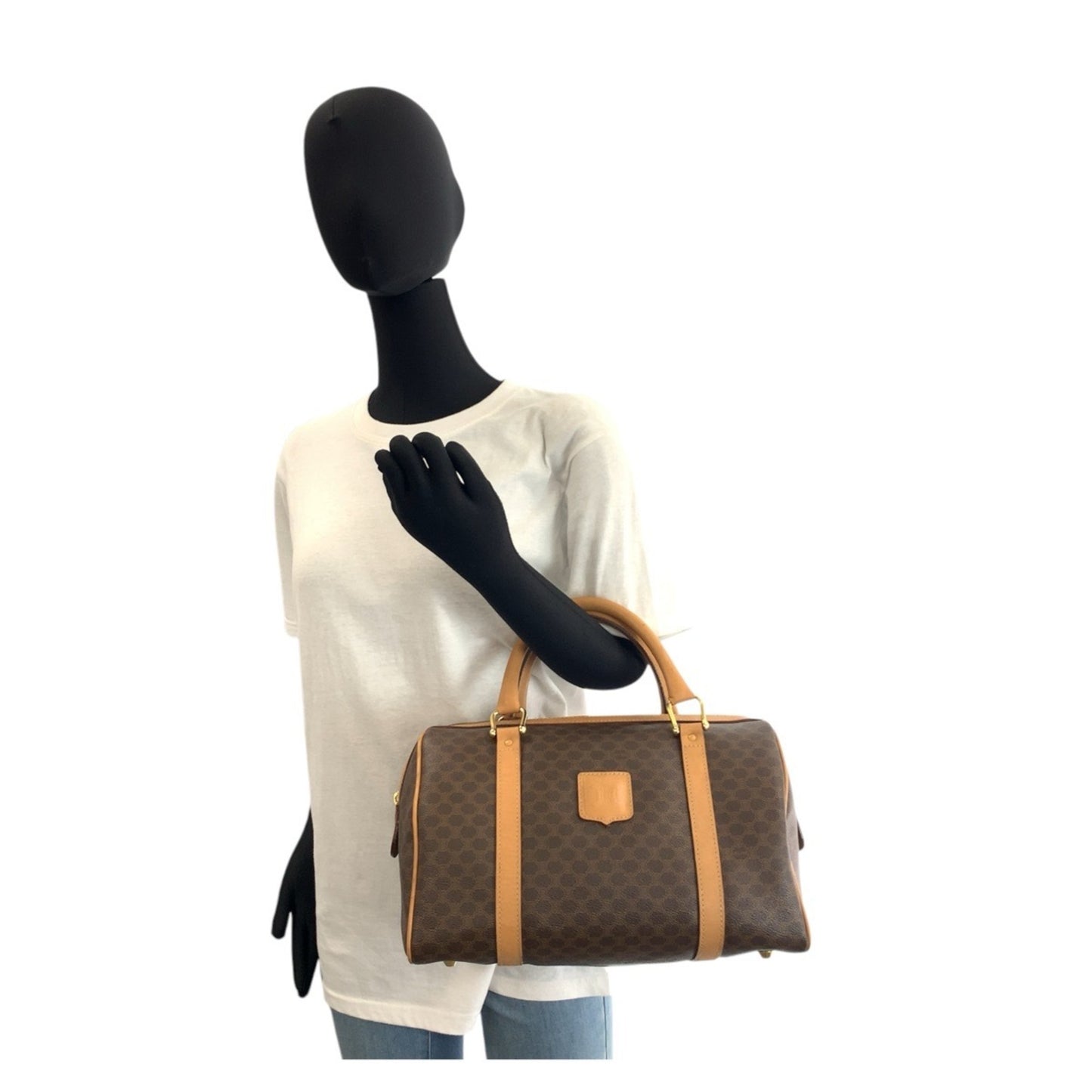 Céline Macadam, Brown, Canvas, handbag