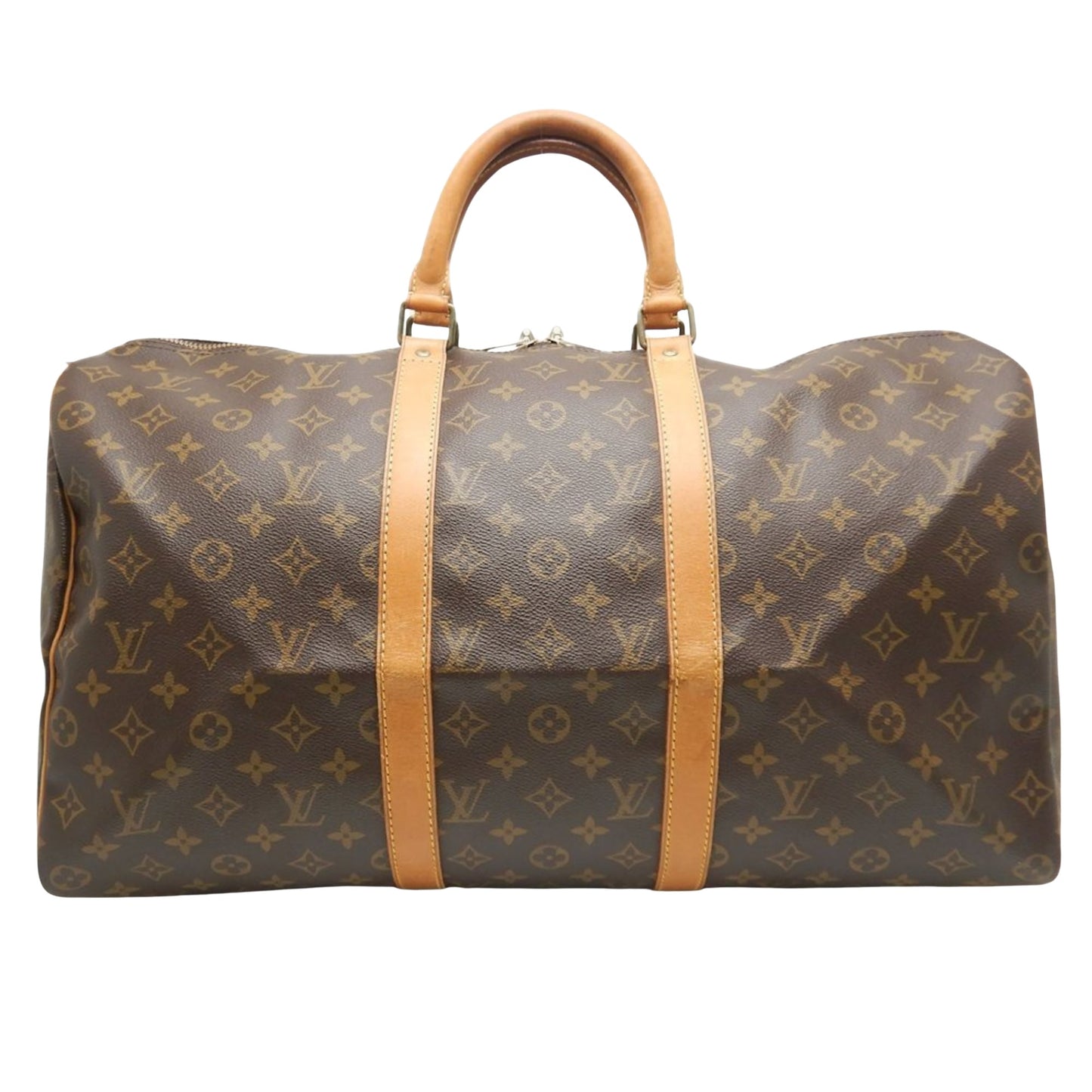 Louis Vuitton Keepall 50, Brown, Canvas, travel