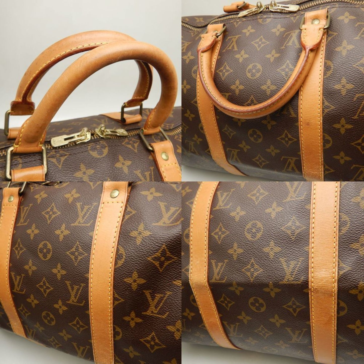 Louis Vuitton Keepall 50, Brown, Canvas, travel