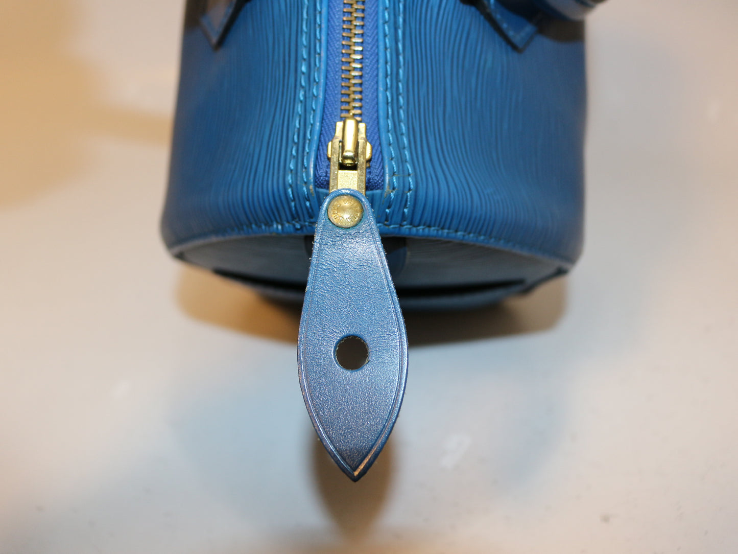 Louis Vuitton Speedy 25, Blue, Leather, handbag