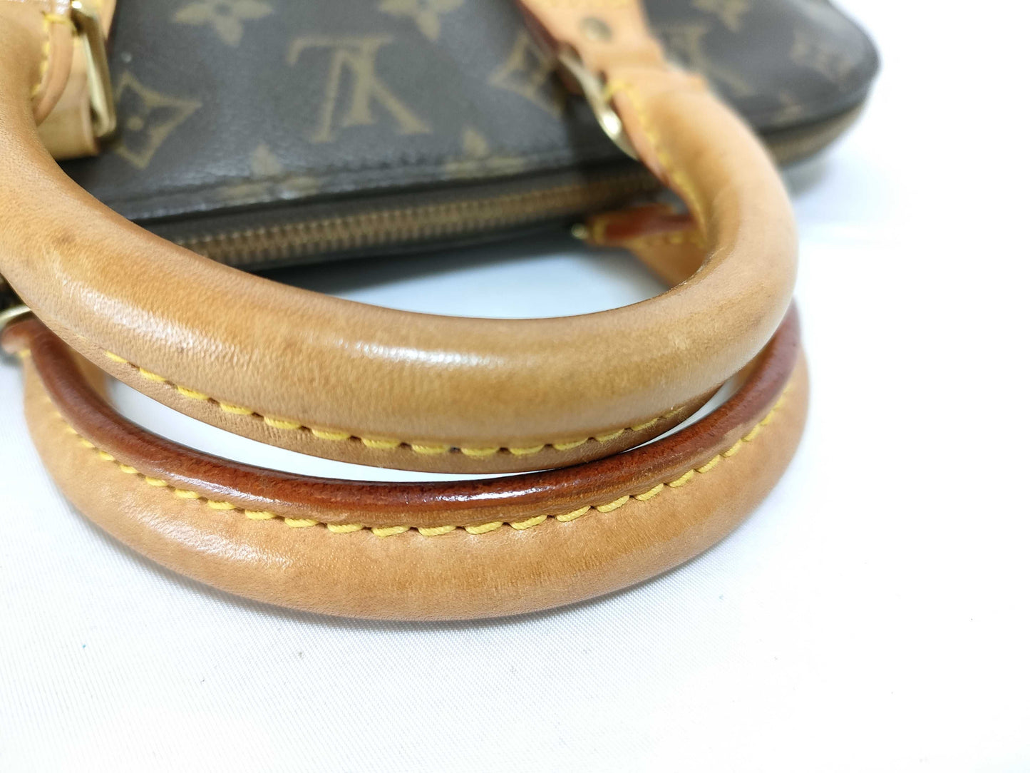 Louis Vuitton Alma, Brown, Canvas, handbag