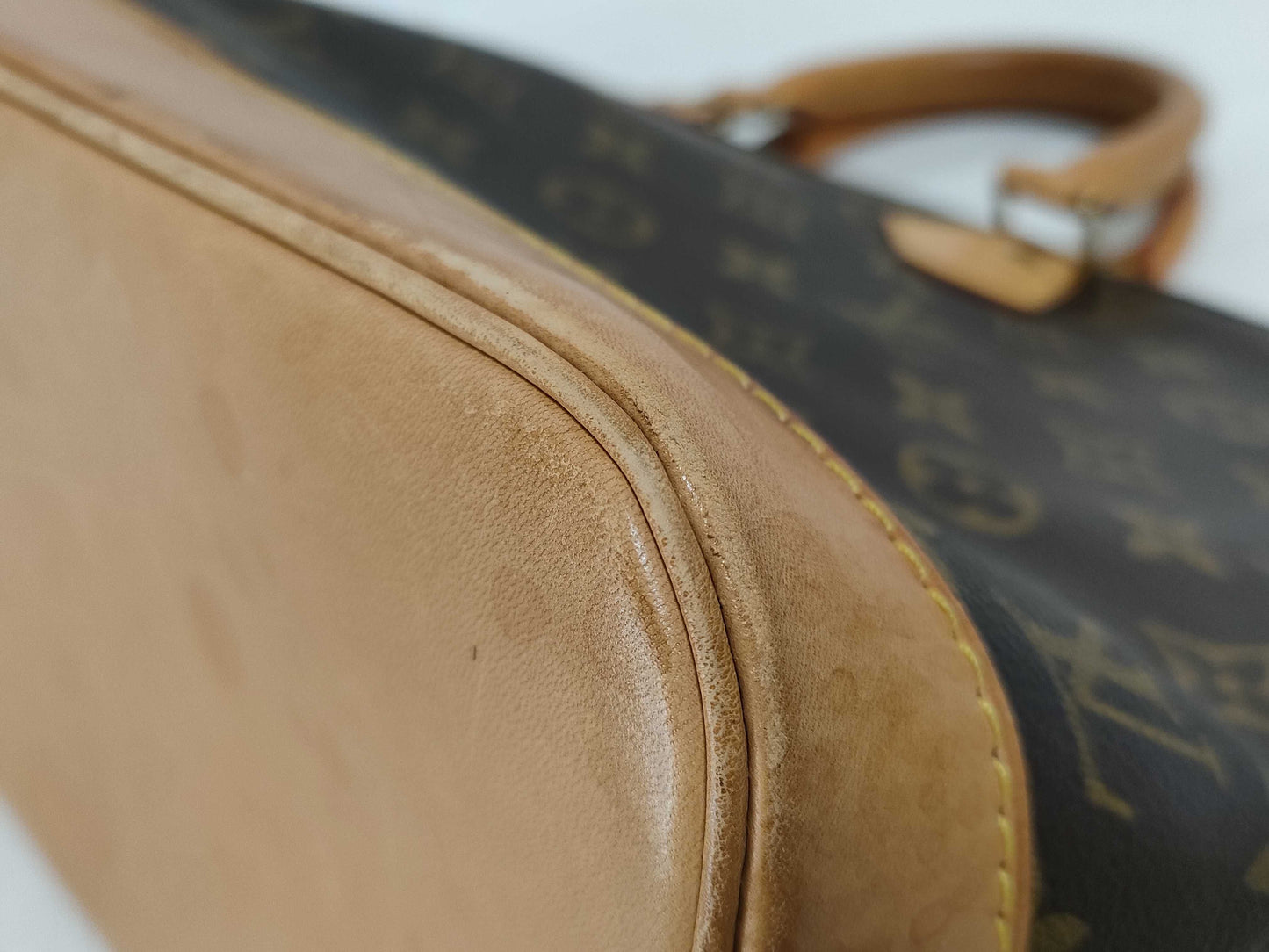 Louis Vuitton Alma, Brown, Canvas, handbag