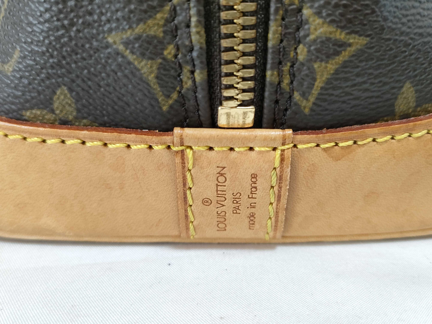 Louis Vuitton Alma, Brown, Canvas, handbag