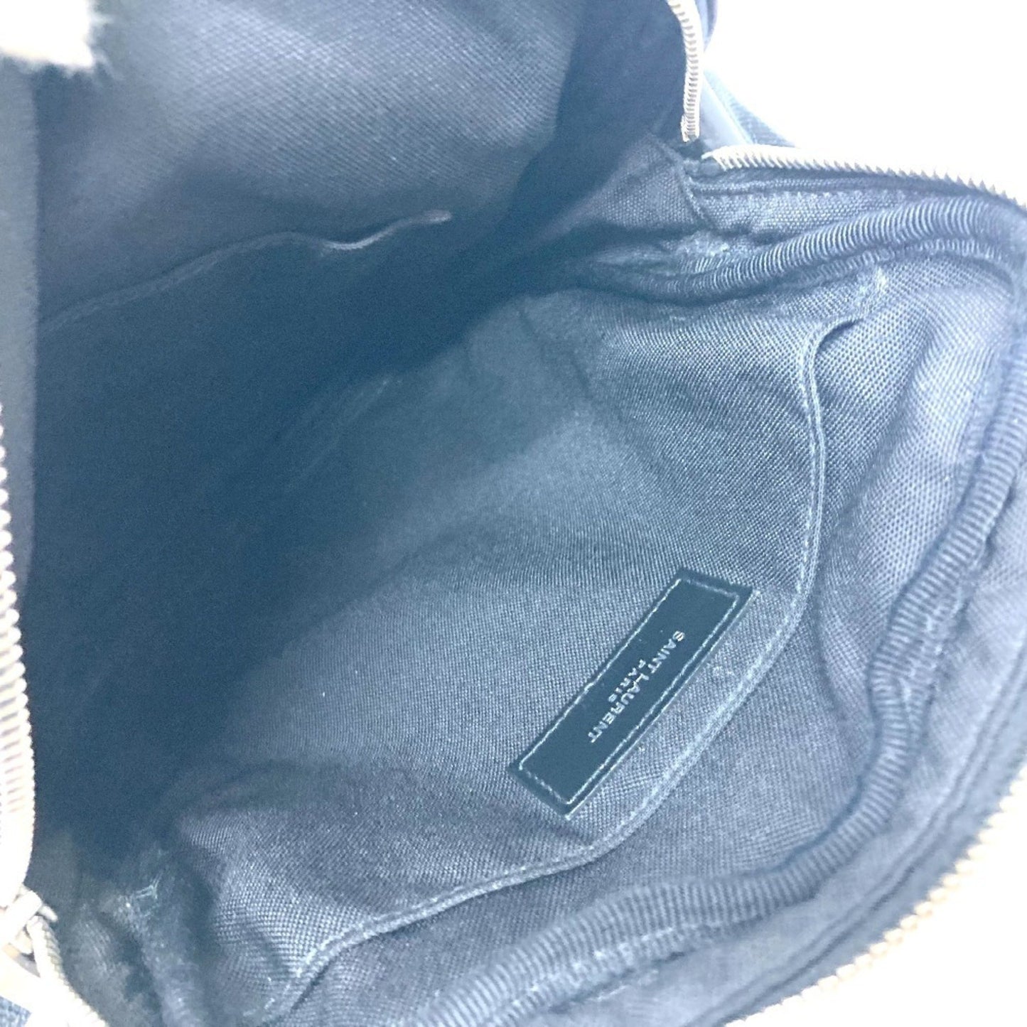 Saint Laurent Rivington, Black, Canvas, shoulder