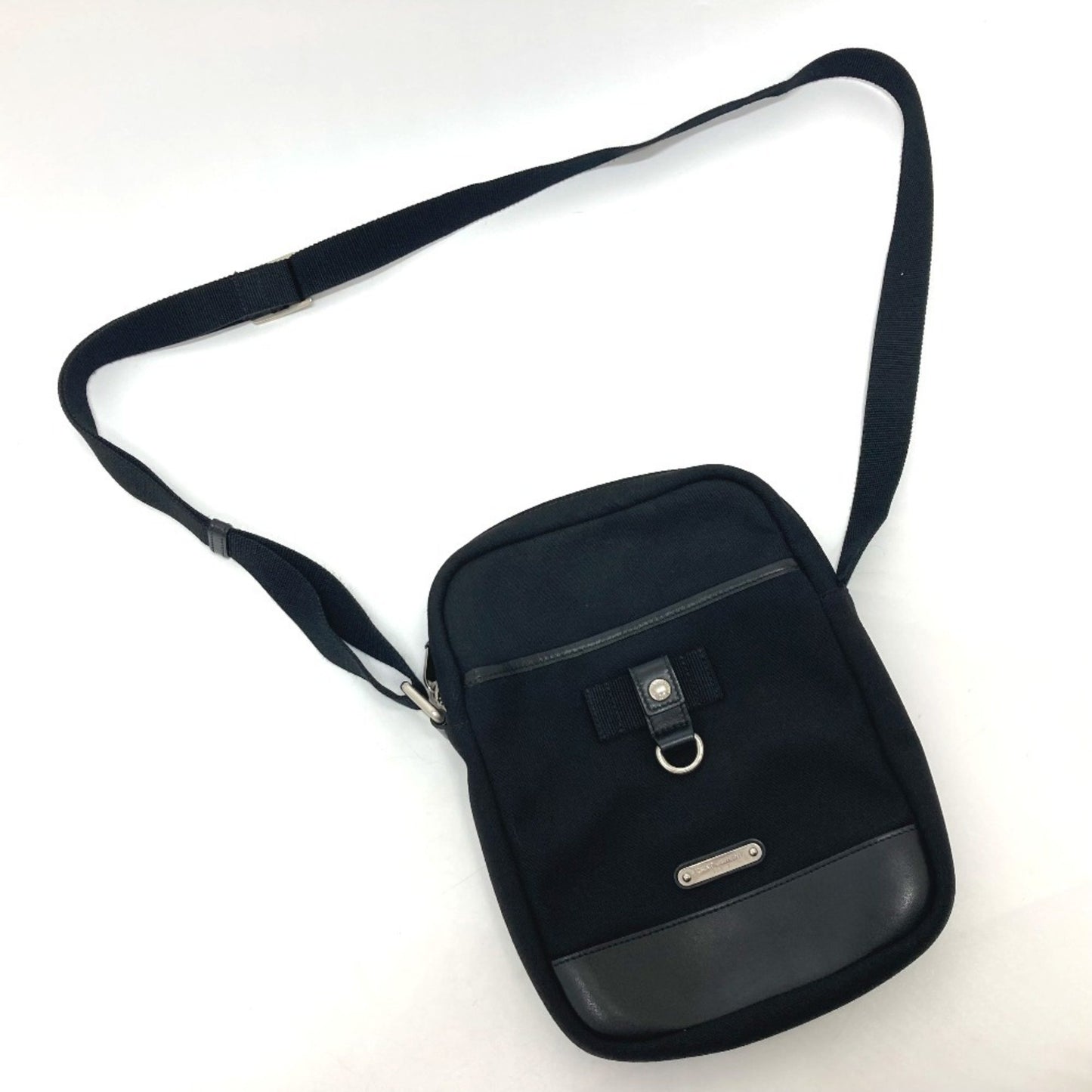 Saint Laurent Rivington, Black, Canvas, shoulder