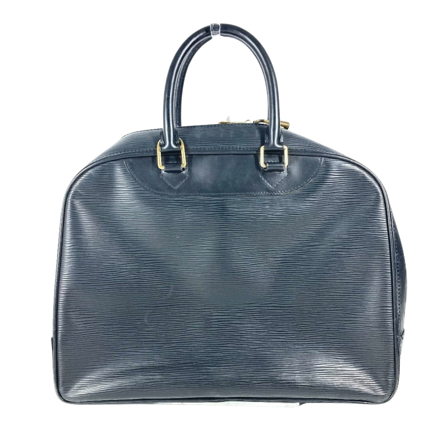 Louis Vuitton Deauville, Black, Leather, handbag
