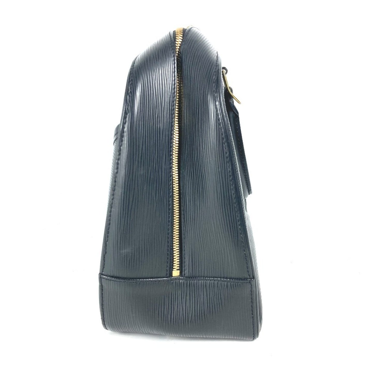 Louis Vuitton Deauville, Black, Leather, handbag