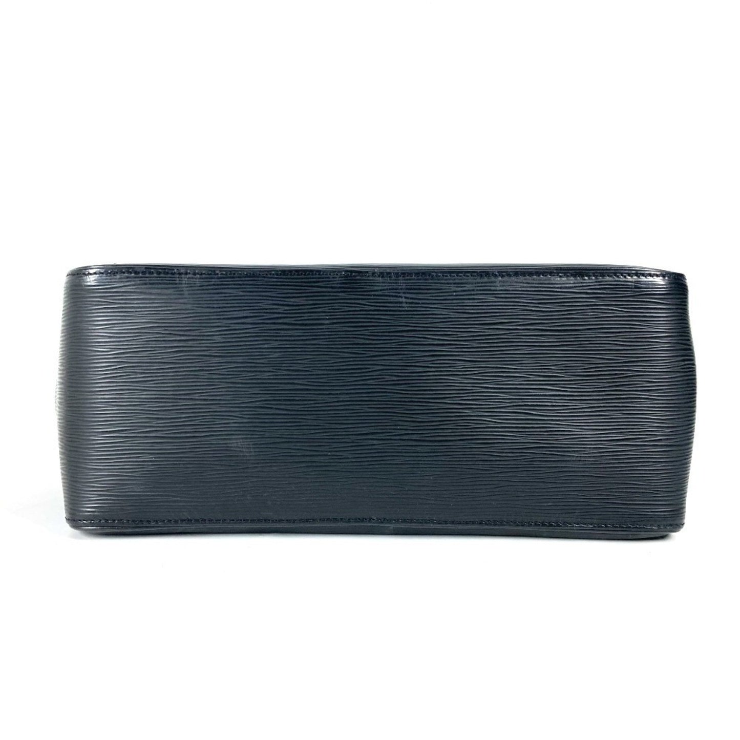 Louis Vuitton Deauville, Black, Leather, handbag