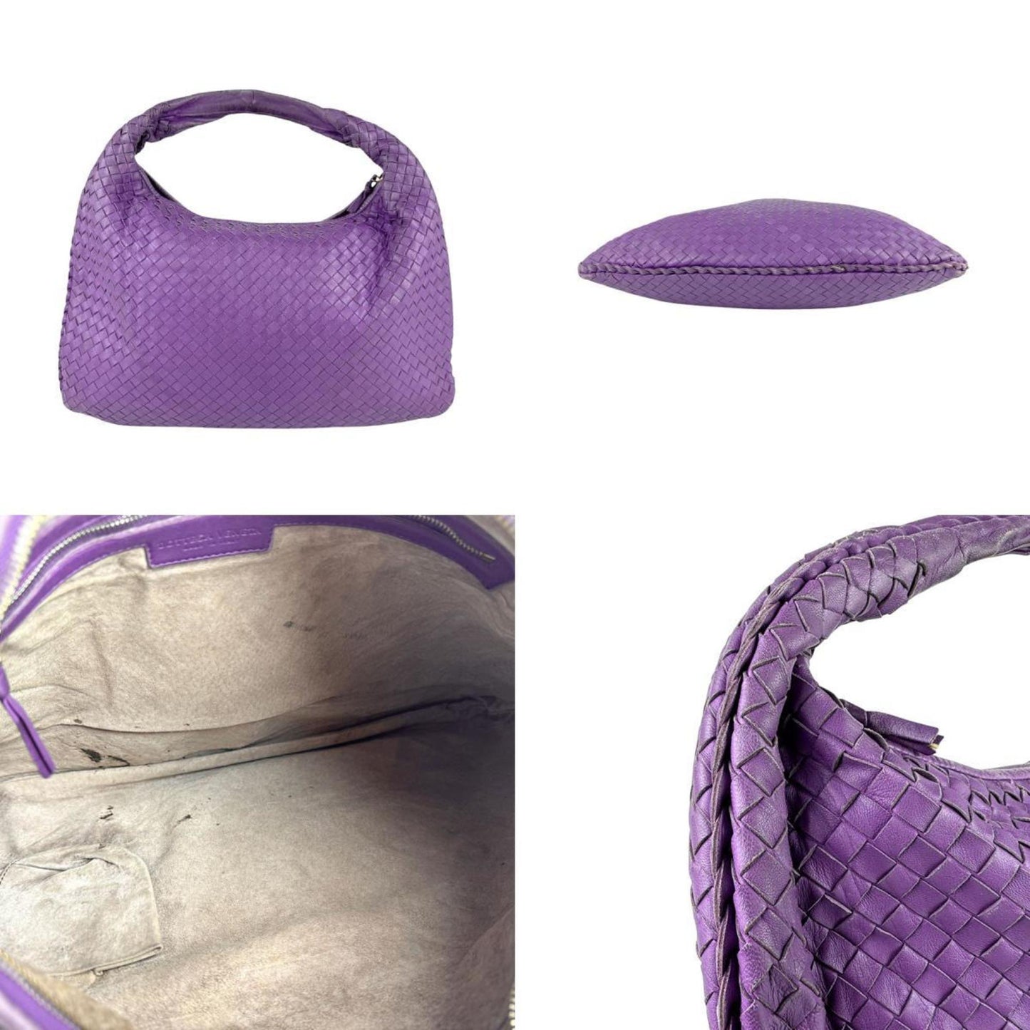 Bottega Veneta Intrecciato, Purple, Leather, handbag