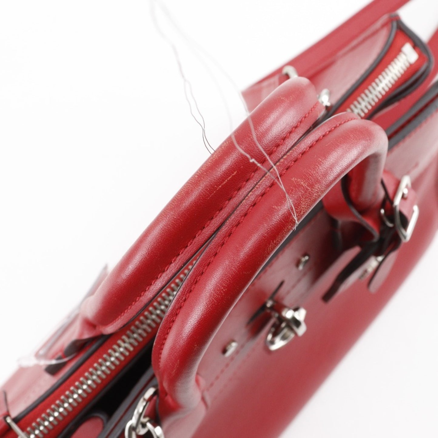 Louis Vuitton City steamer, Red, Leather, handbag