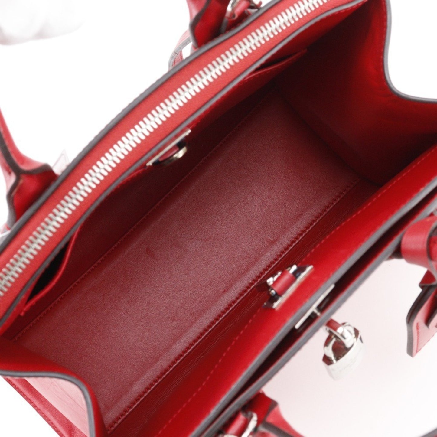 Louis Vuitton City steamer, Red, Leather, handbag