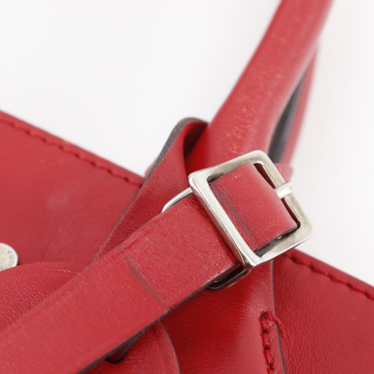 Louis Vuitton City steamer, Red, Leather, handbag