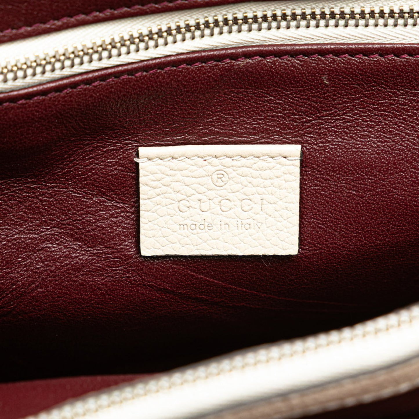 Gucci Horsebit, White, Leather, handbag