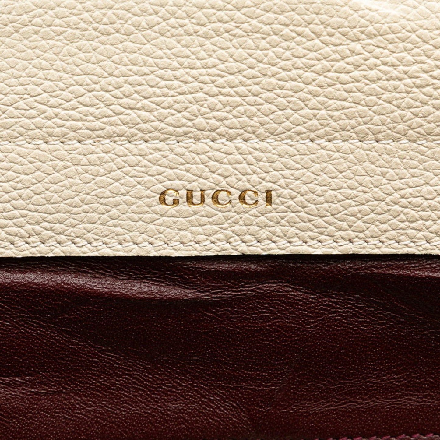 Gucci Horsebit, White, Leather, handbag