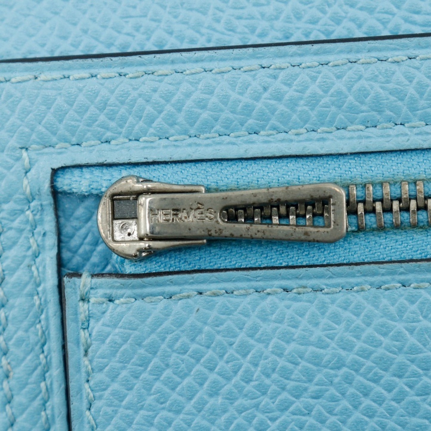 Hermès Béarn, Blue, Leather, wallet