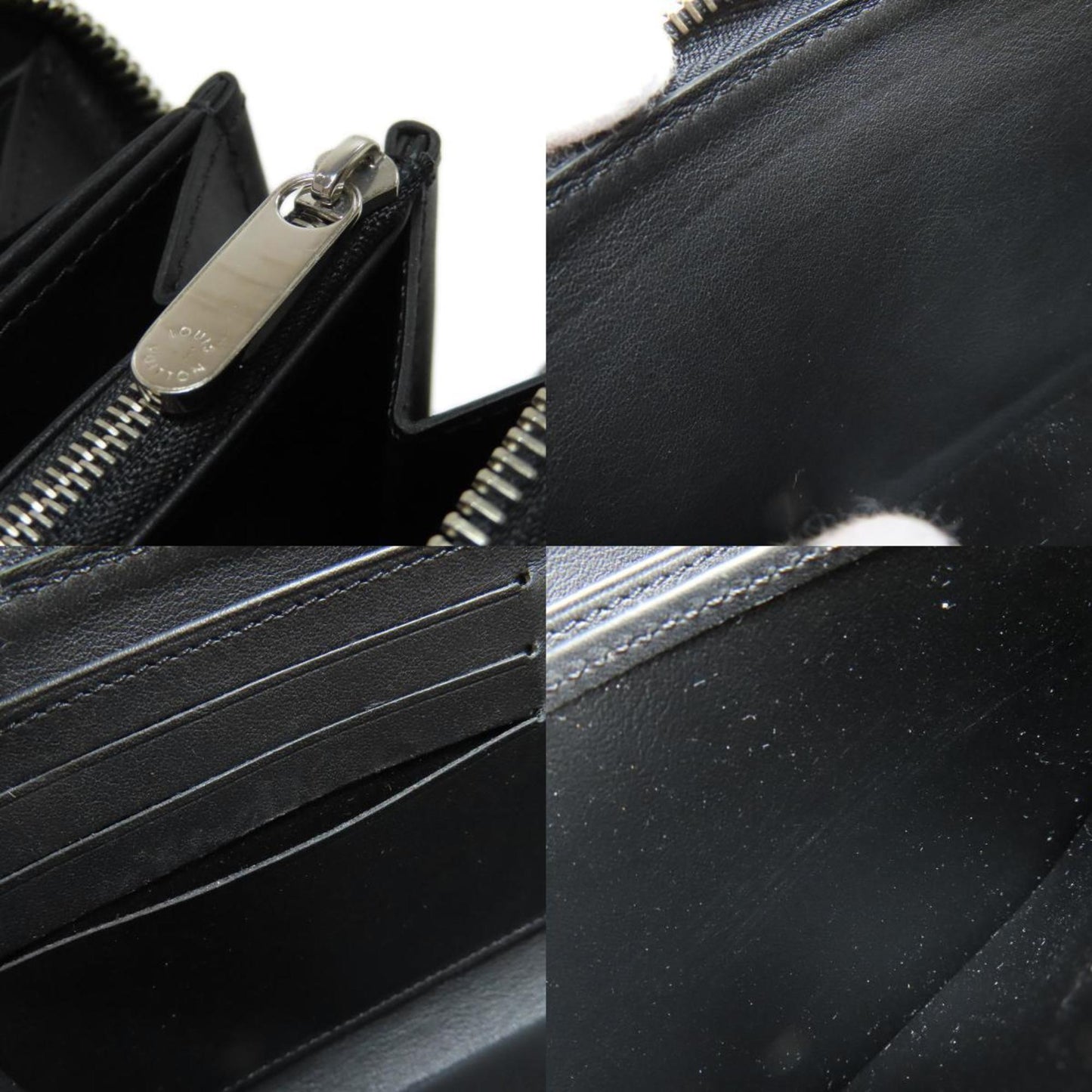 Louis Vuitton Zippy wallet, Black, Leather, wallet