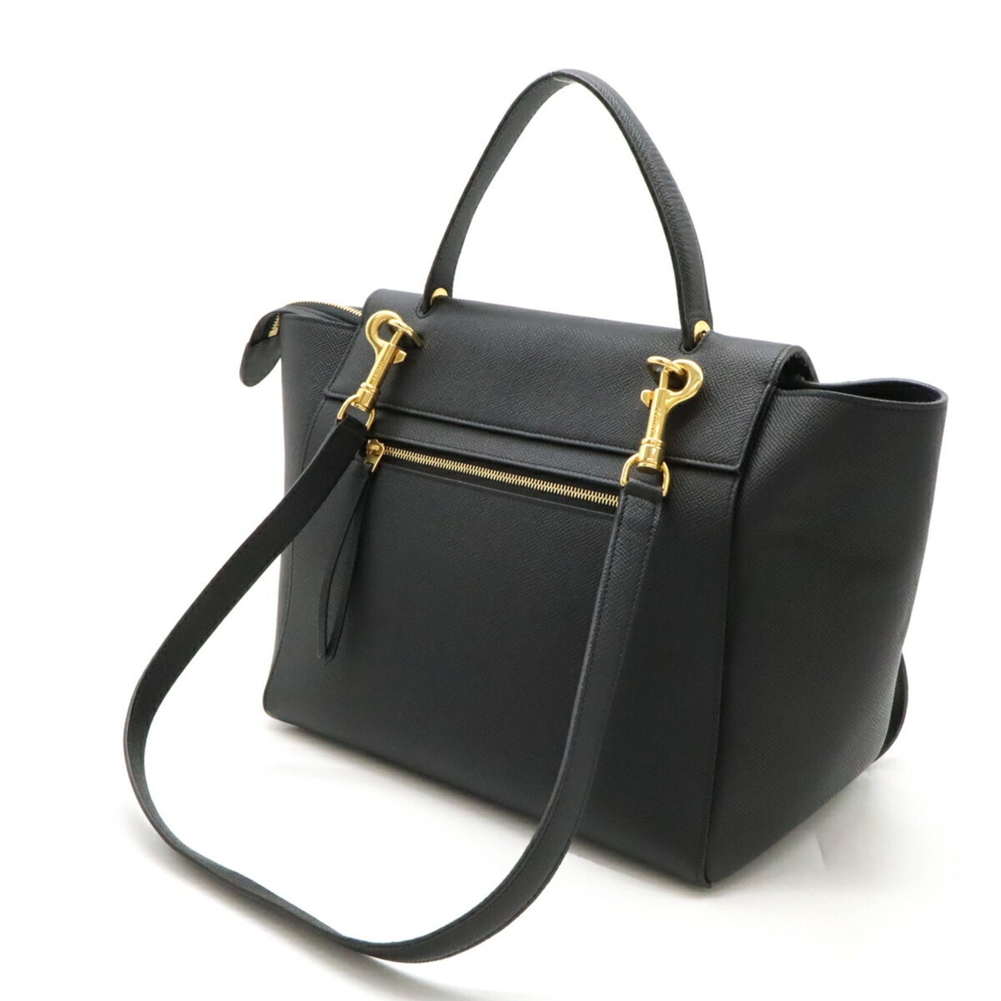 Céline Belt, Black, Leather, handbag