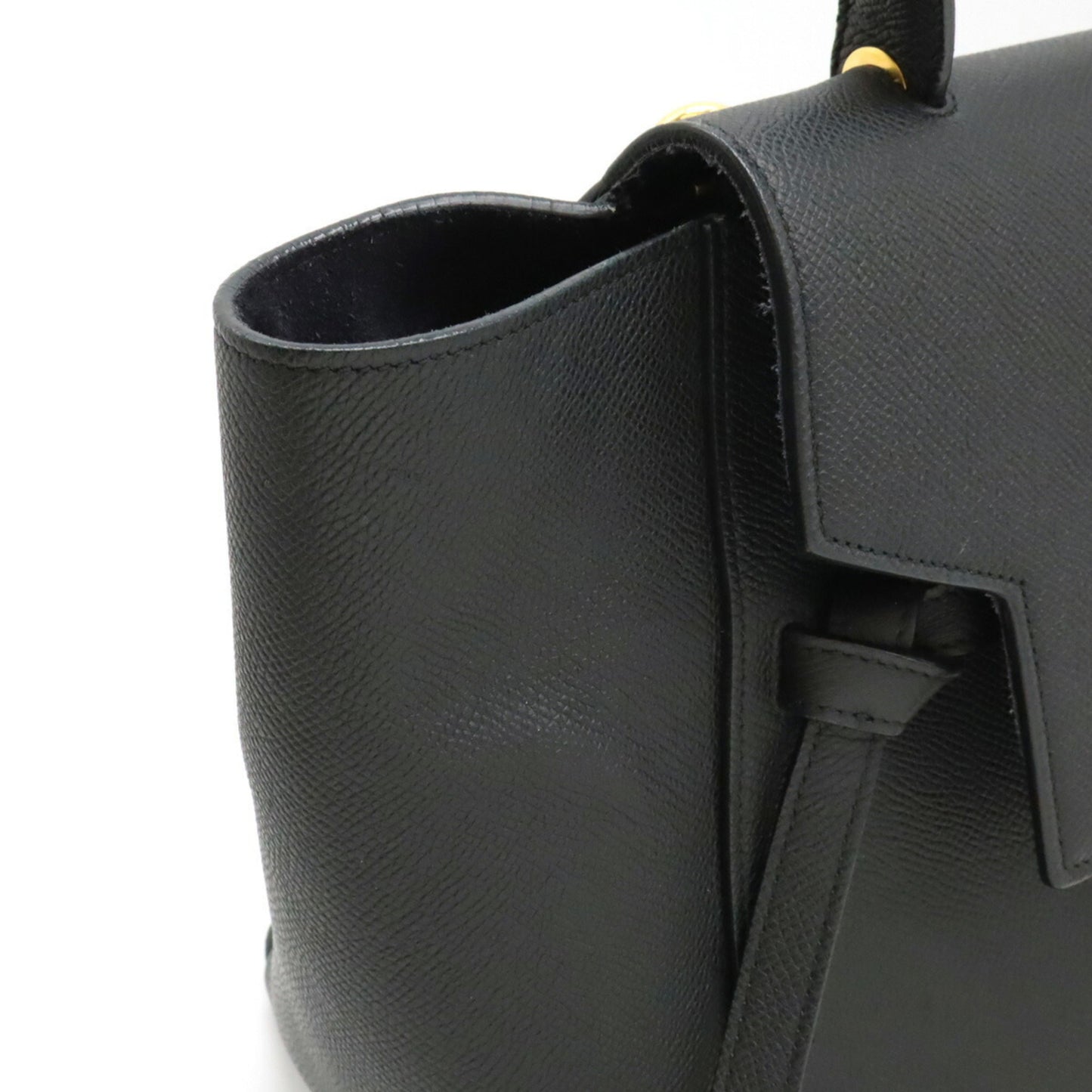 Céline Belt, Black, Leather, handbag