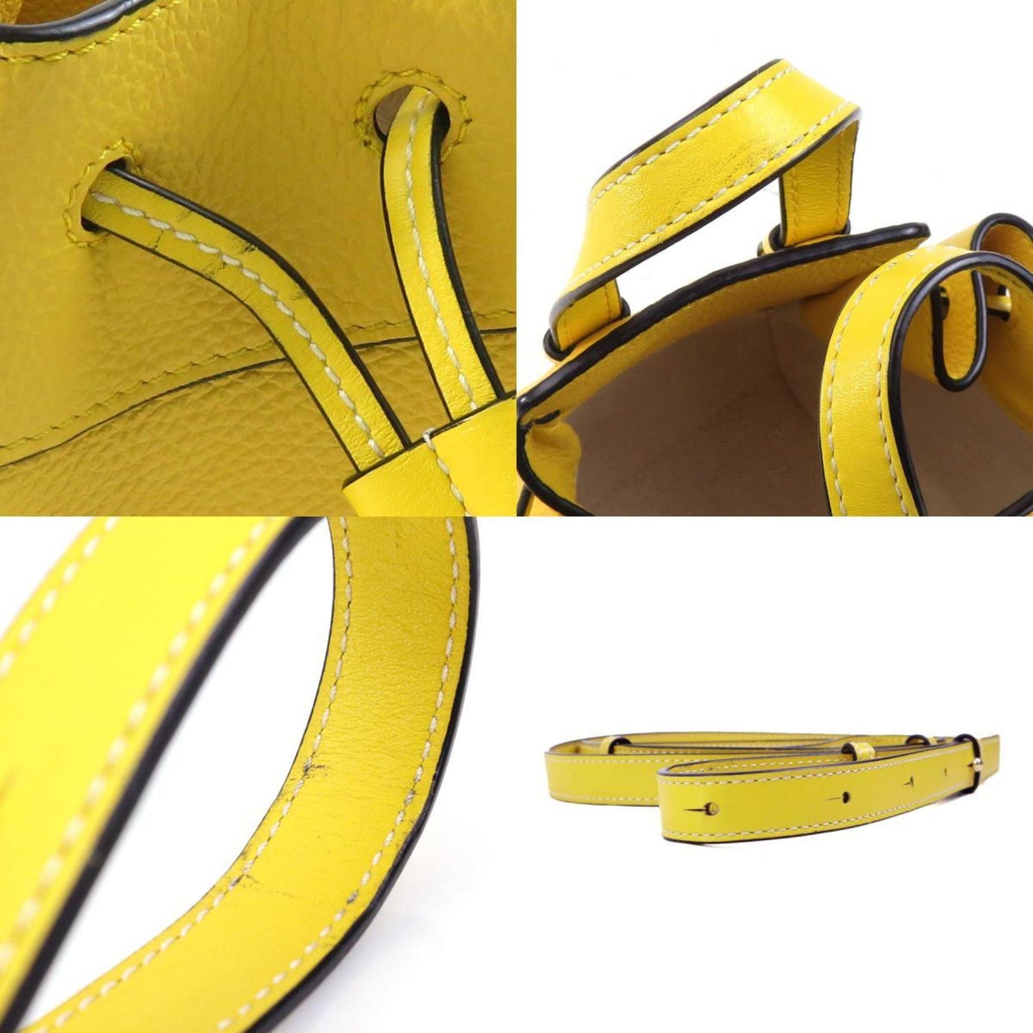 Loewe Hammock mini, Yellow, Leather, handbag