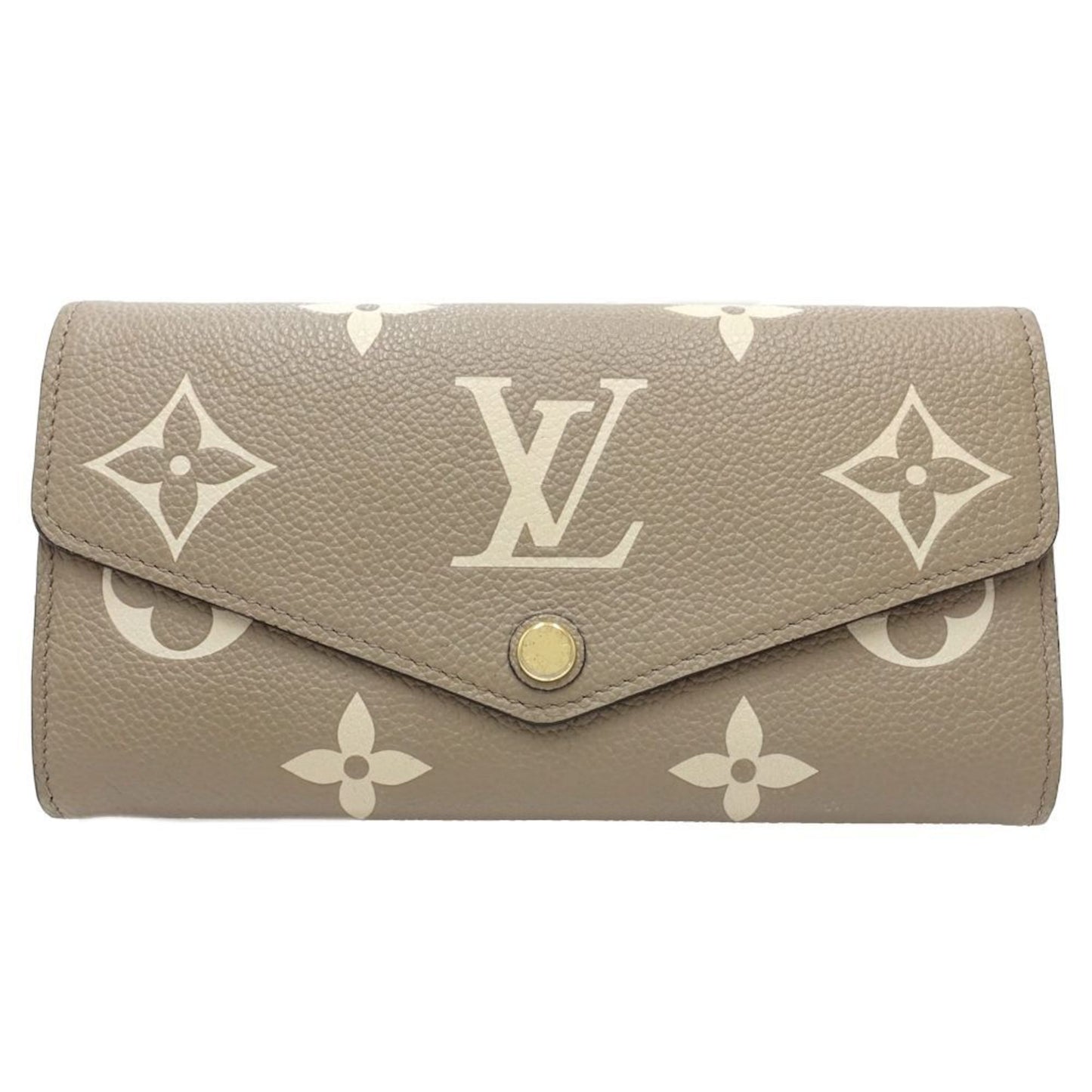 Louis Vuitton Portefeuille Sarah, Beige, Leather, wallet