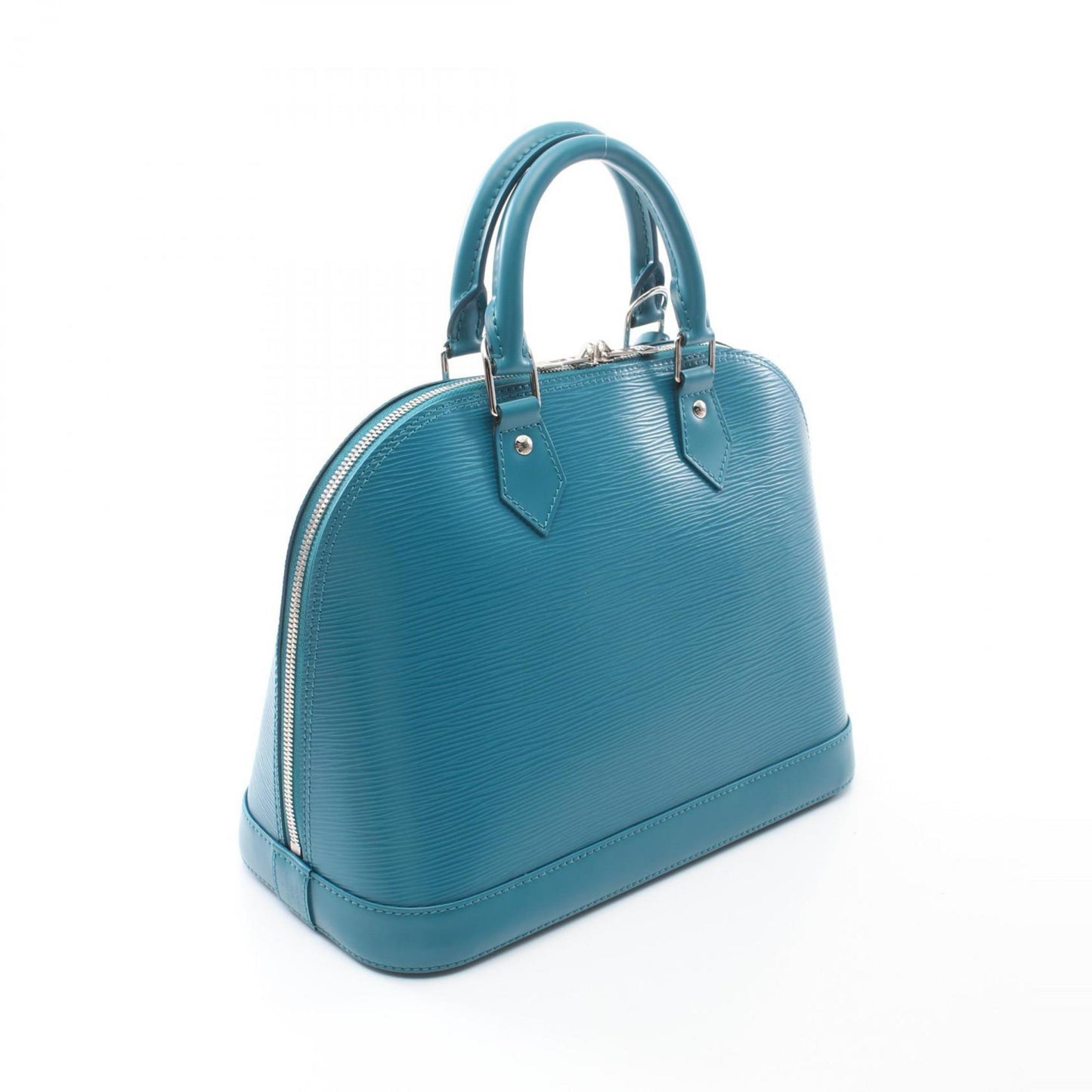 Louis Vuitton Alma, Blue, Leather, handbag