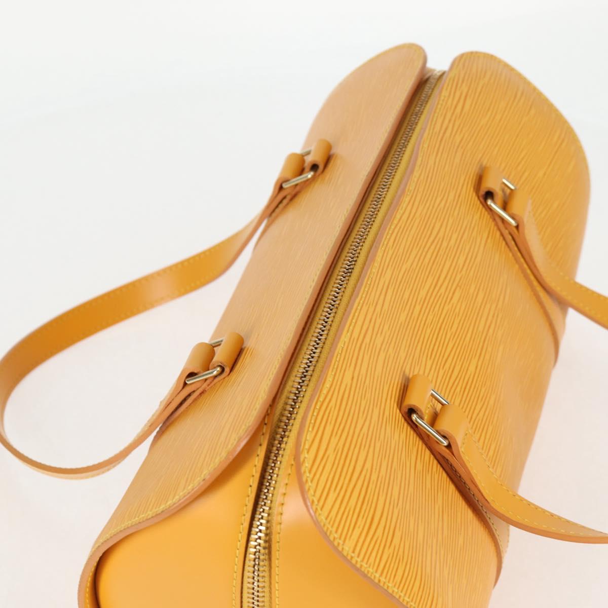 Louis Vuitton Soufflot, Yellow, Leather, handbag