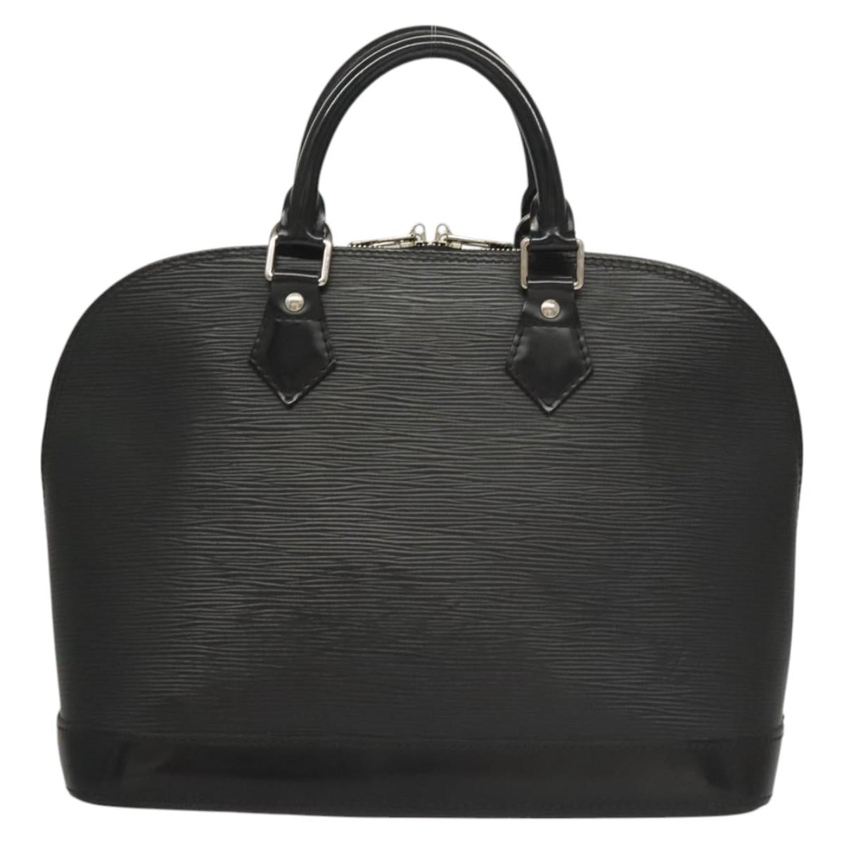 Louis Vuitton Alma, Black, Leather, handbag