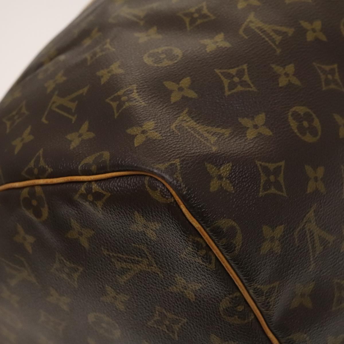 Louis Vuitton Keepall 55, Brown, "CANVAS, LEATHER", travel