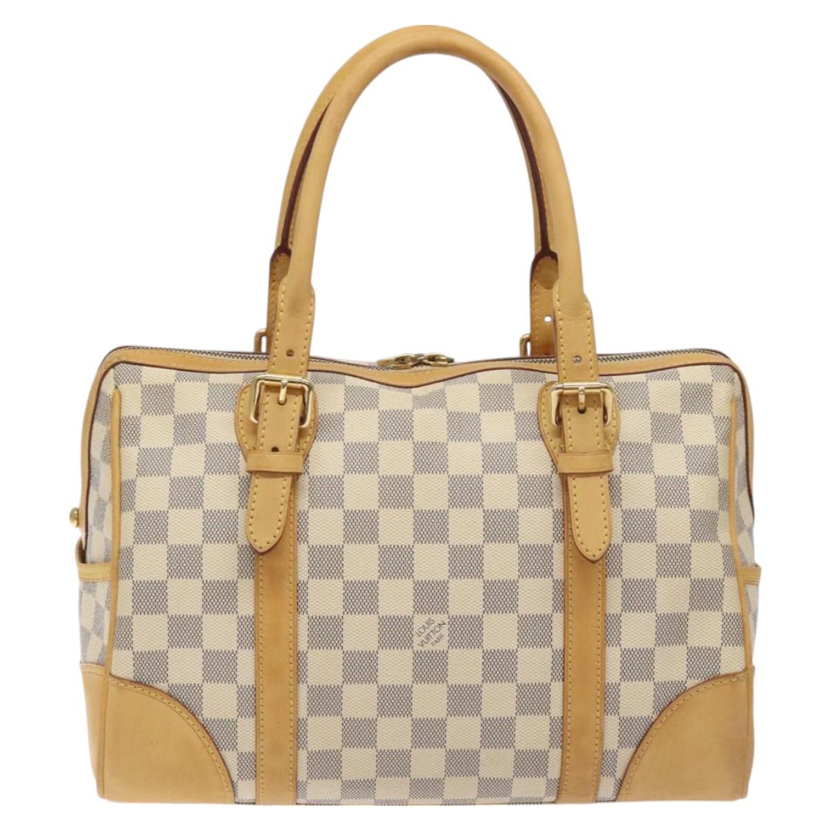Louis Vuitton Berkeley, White, Canvas, handbag