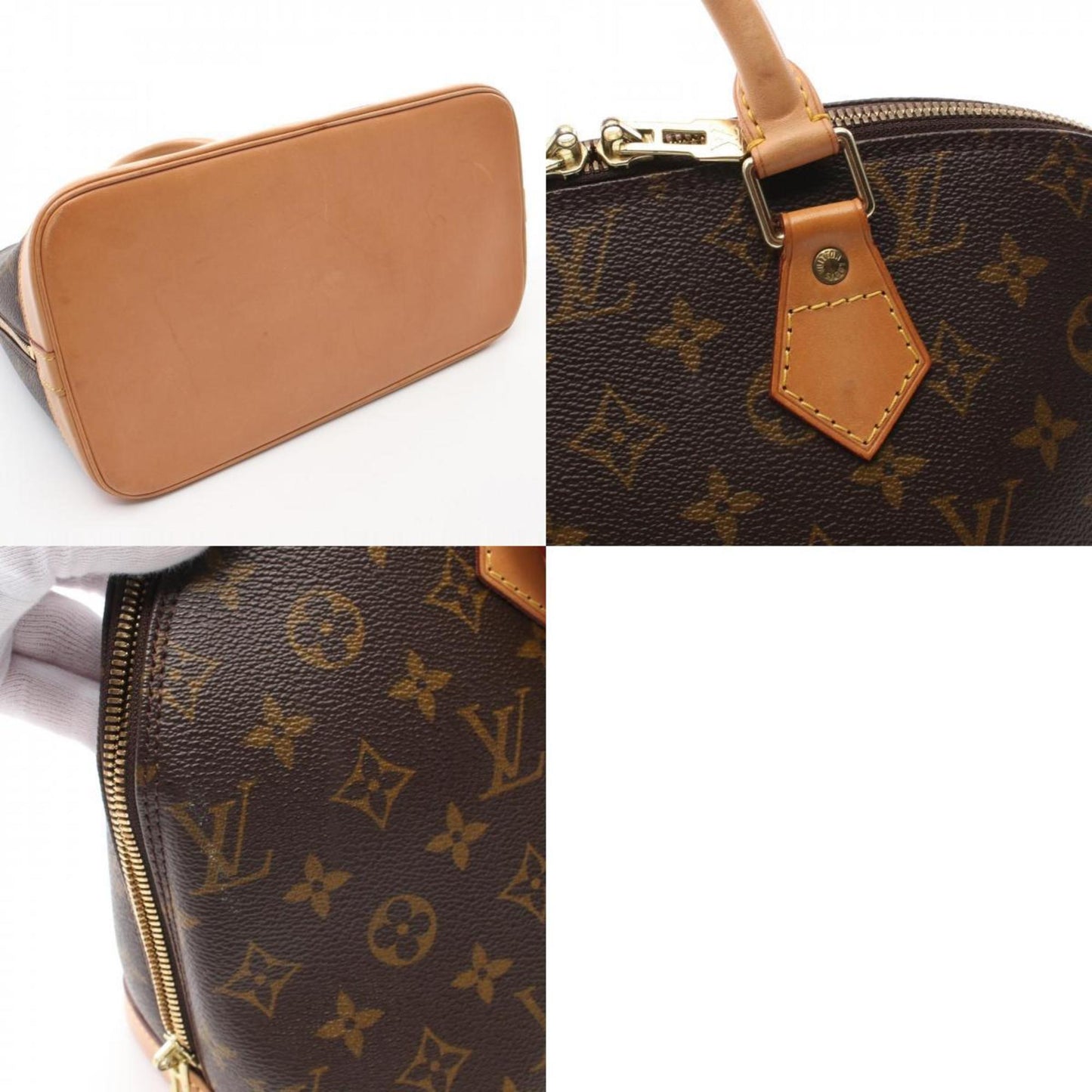 Louis Vuitton Alma, Brown, Canvas, handbag