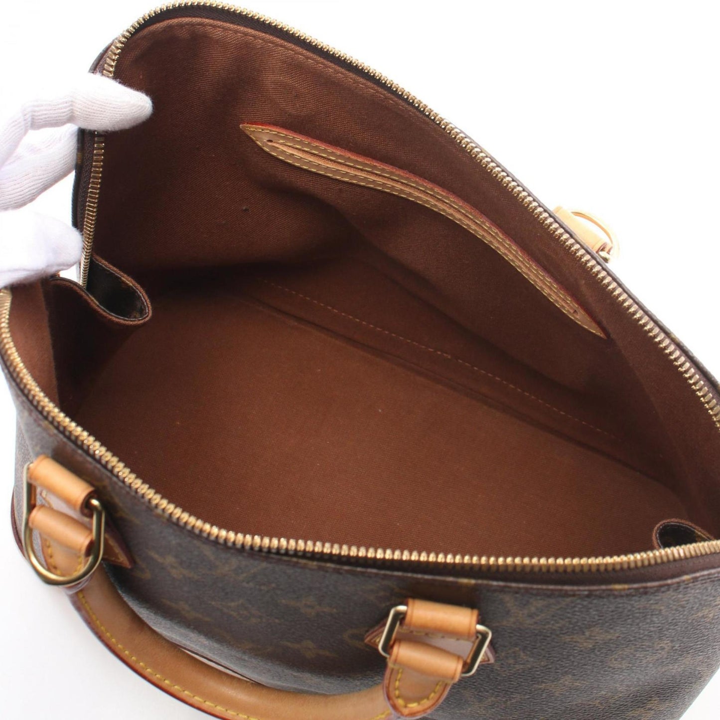Louis Vuitton Alma, Brown, Canvas, handbag