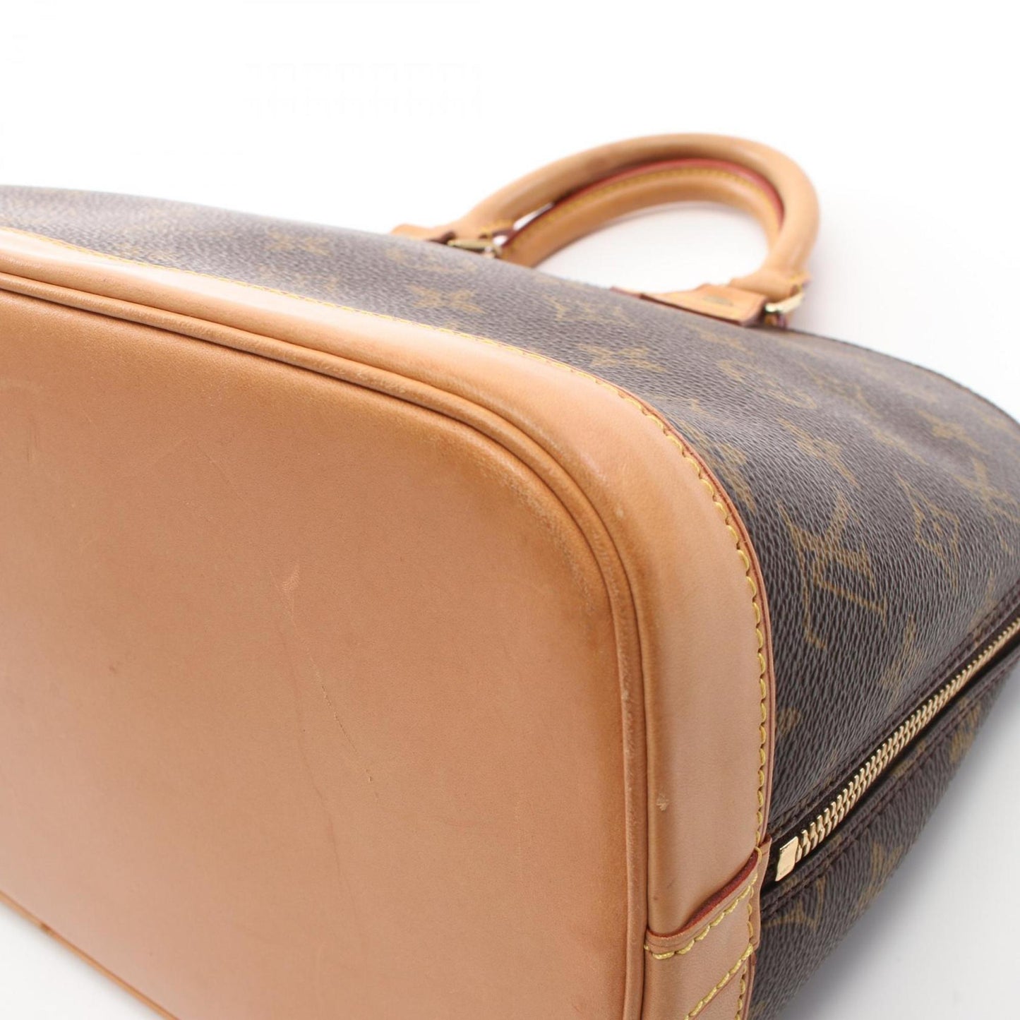 Louis Vuitton Alma, Brown, Canvas, handbag