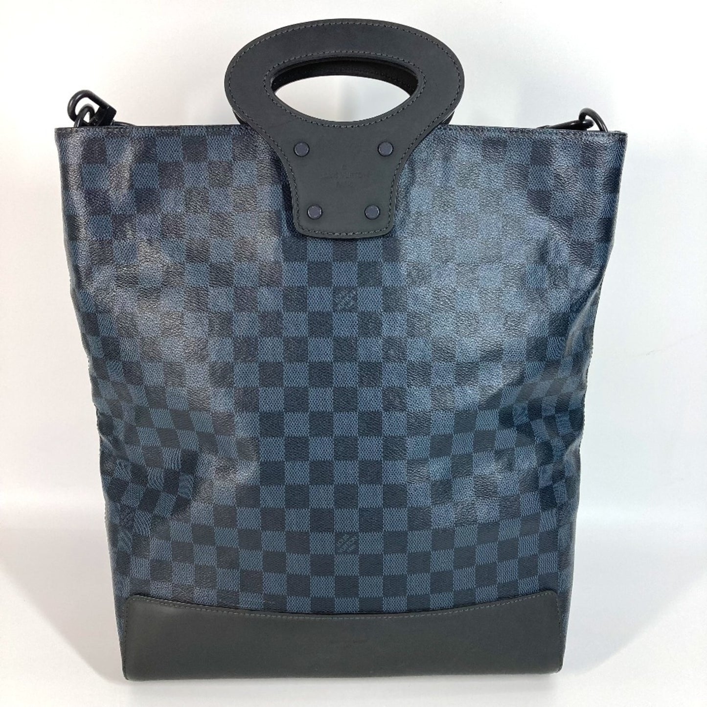Louis Vuitton North South, Navy, Canvas, tote
