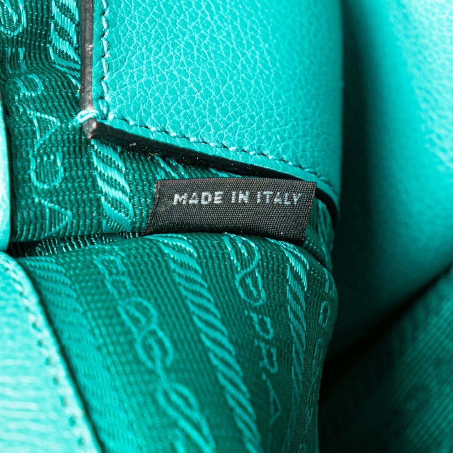 Prada Saffiano, Turquoise, Leather, handbag