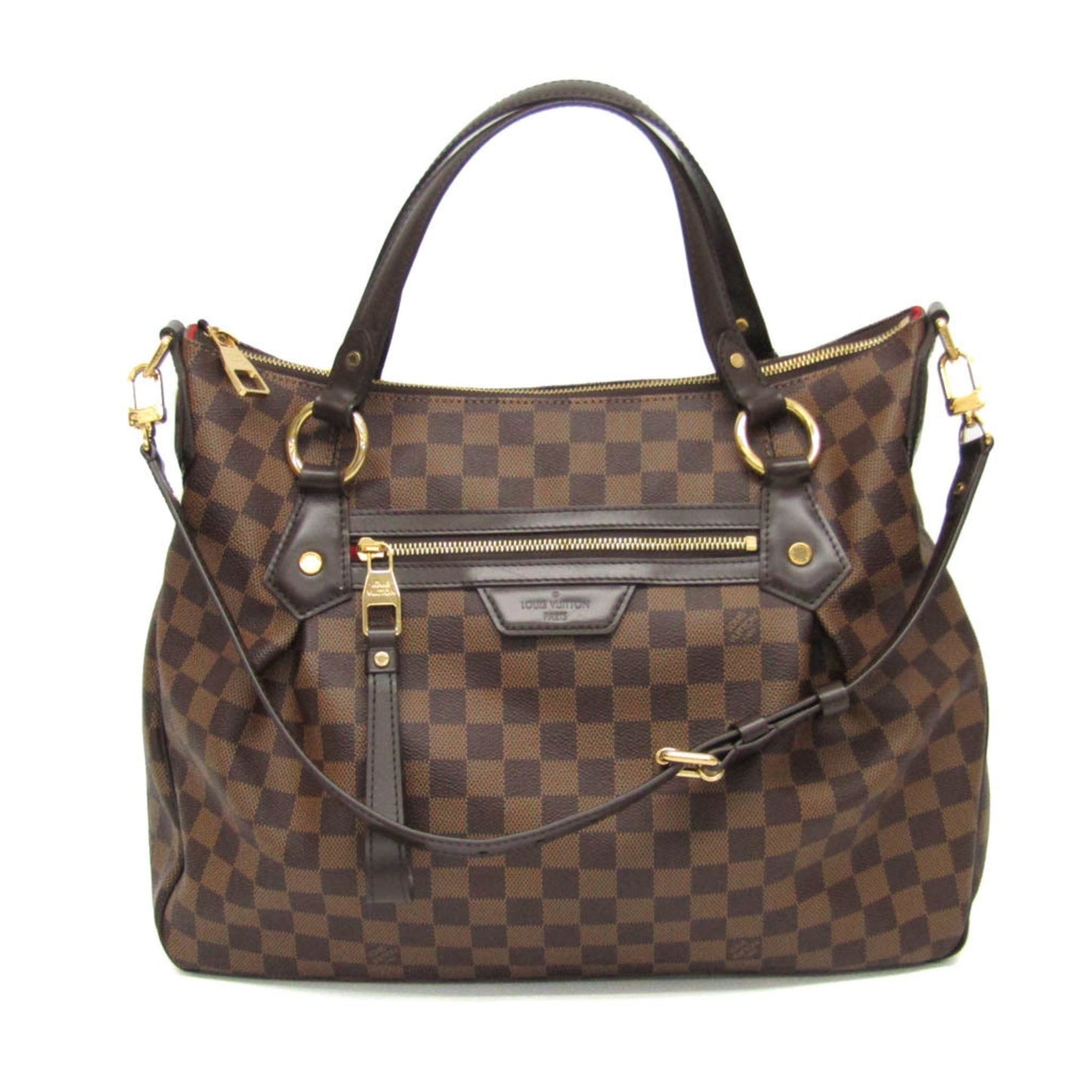 Louis Vuitton Evora, Brown, Canvas, handbag
