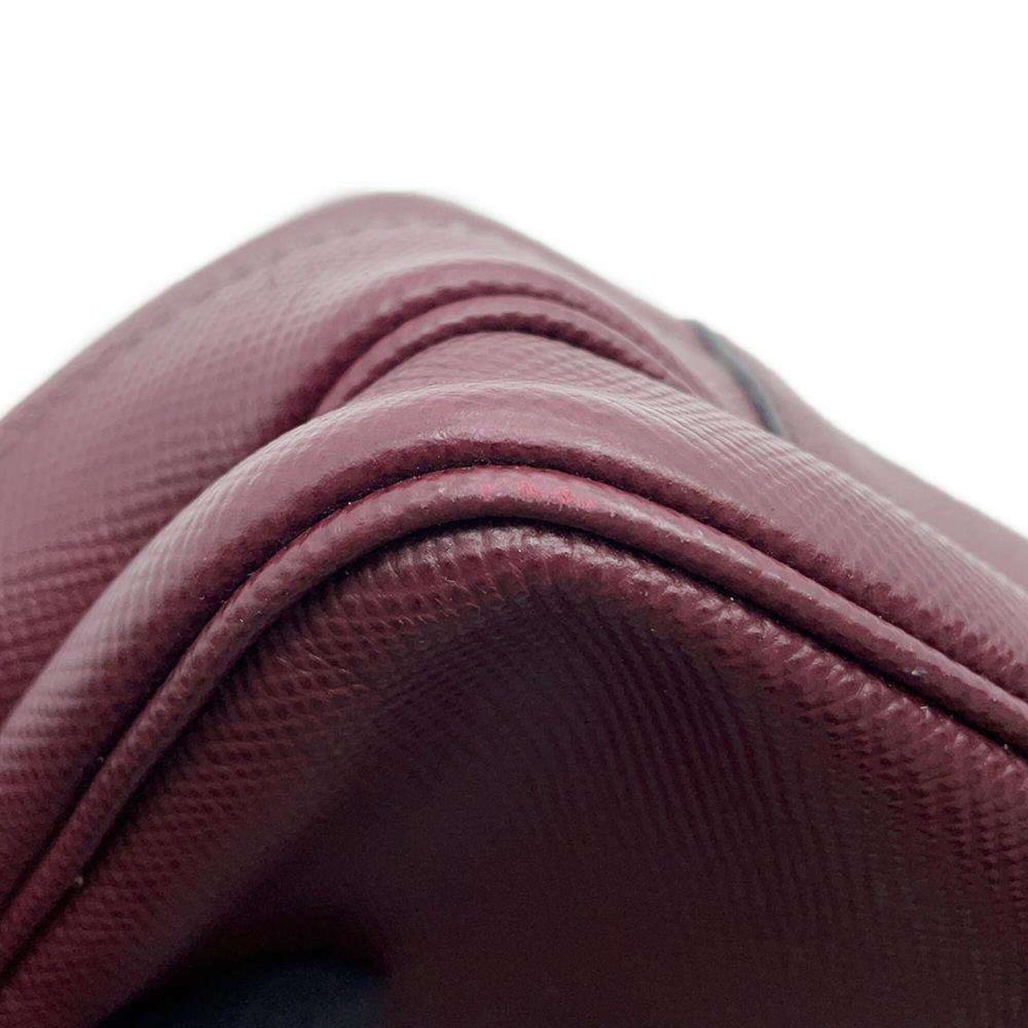 Prada Saffiano, Burgundy, Leather, shoulder