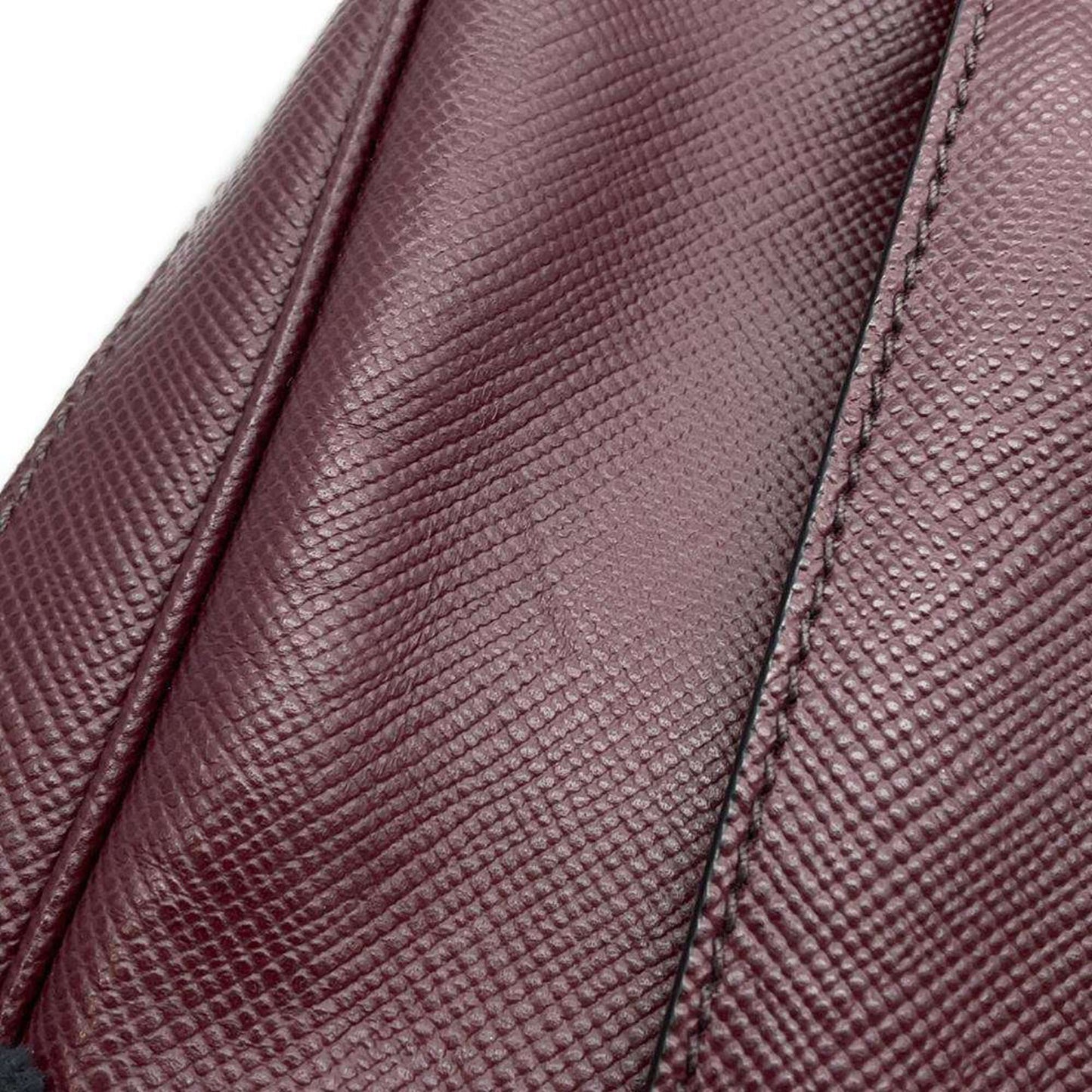Prada Saffiano, Burgundy, Leather, shoulder