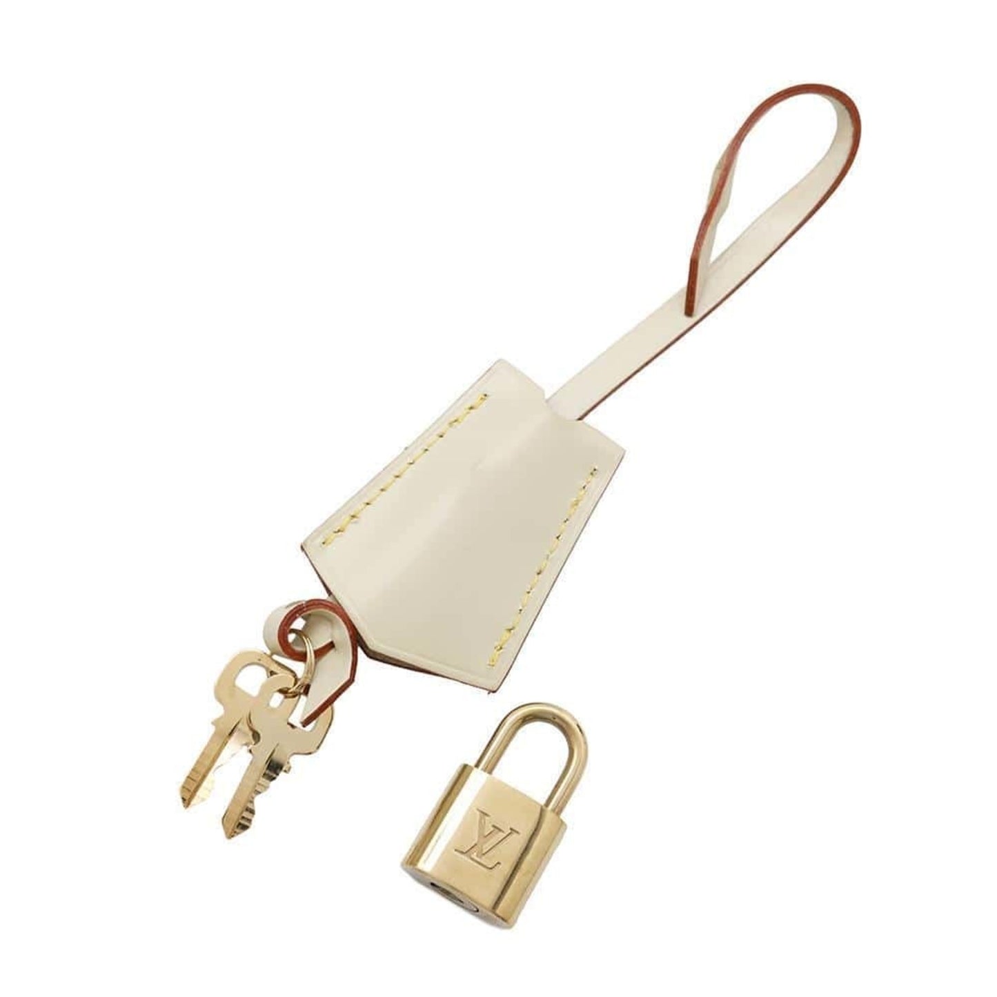 Louis Vuitton Lockit, White, Leather, handbag