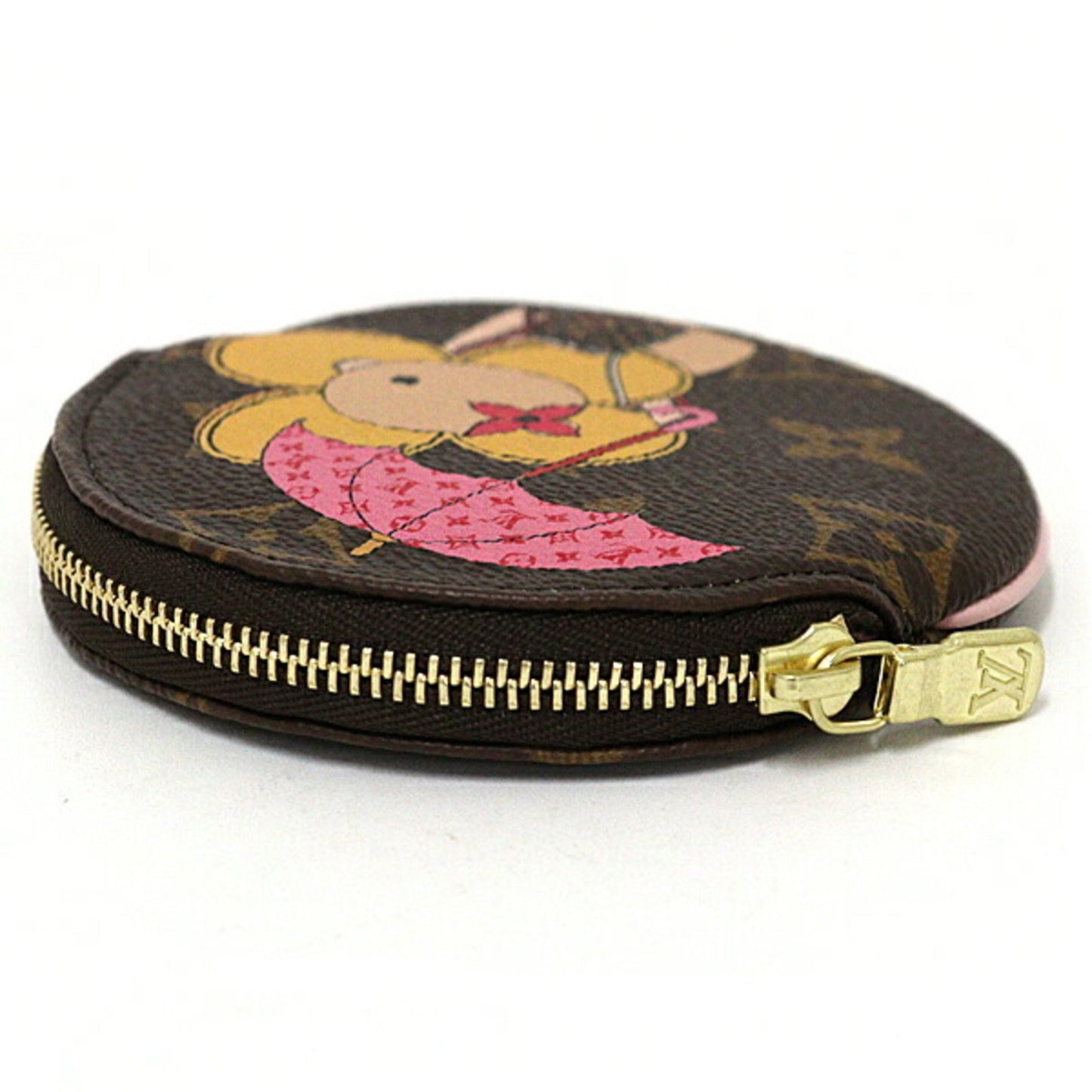 Louis Vuitton Coin purse, Brown, Canvas, wallet