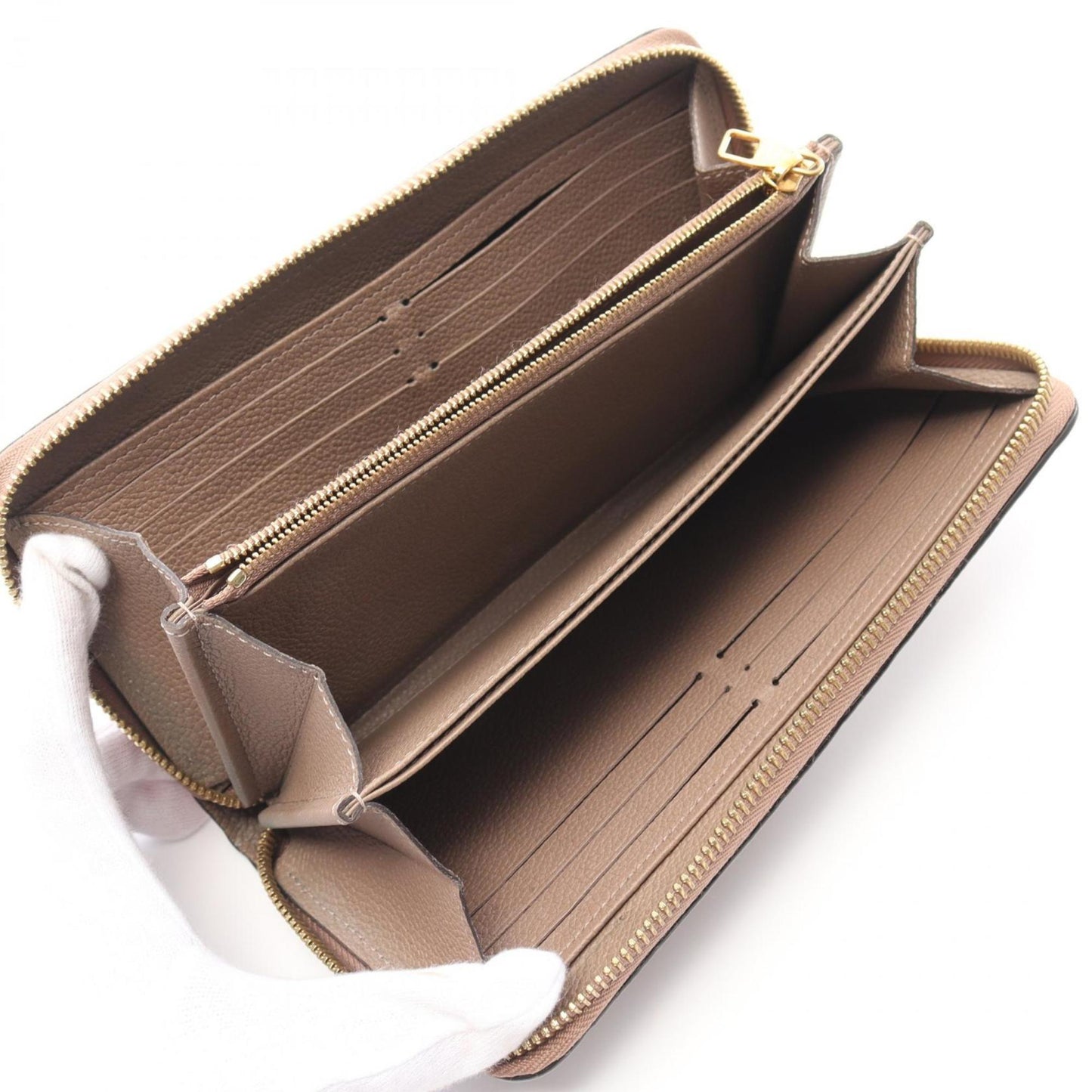 Louis Vuitton Zippy wallet, Beige, Leather, wallet