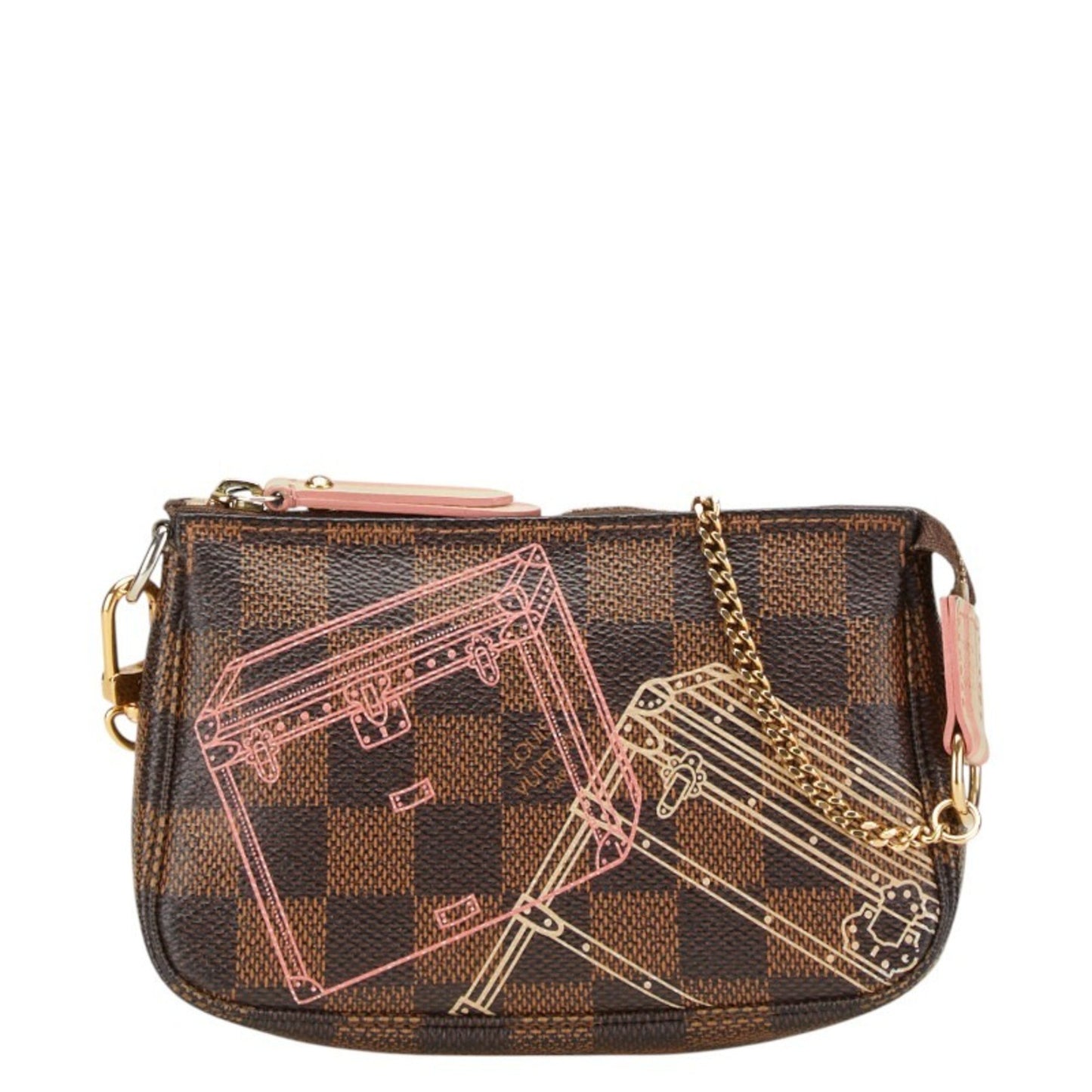 Louis Vuitton Mini Pochette Accessoires, Brown, Canvas, clutch