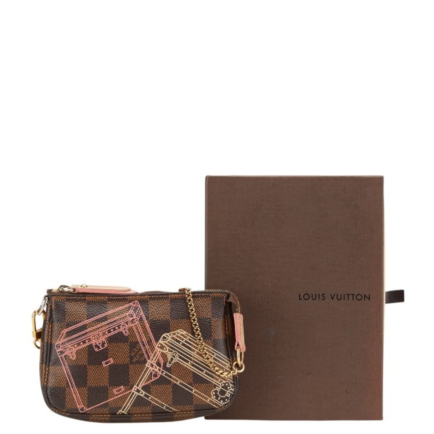 Louis Vuitton Mini Pochette Accessoires, Brown, Canvas, clutch