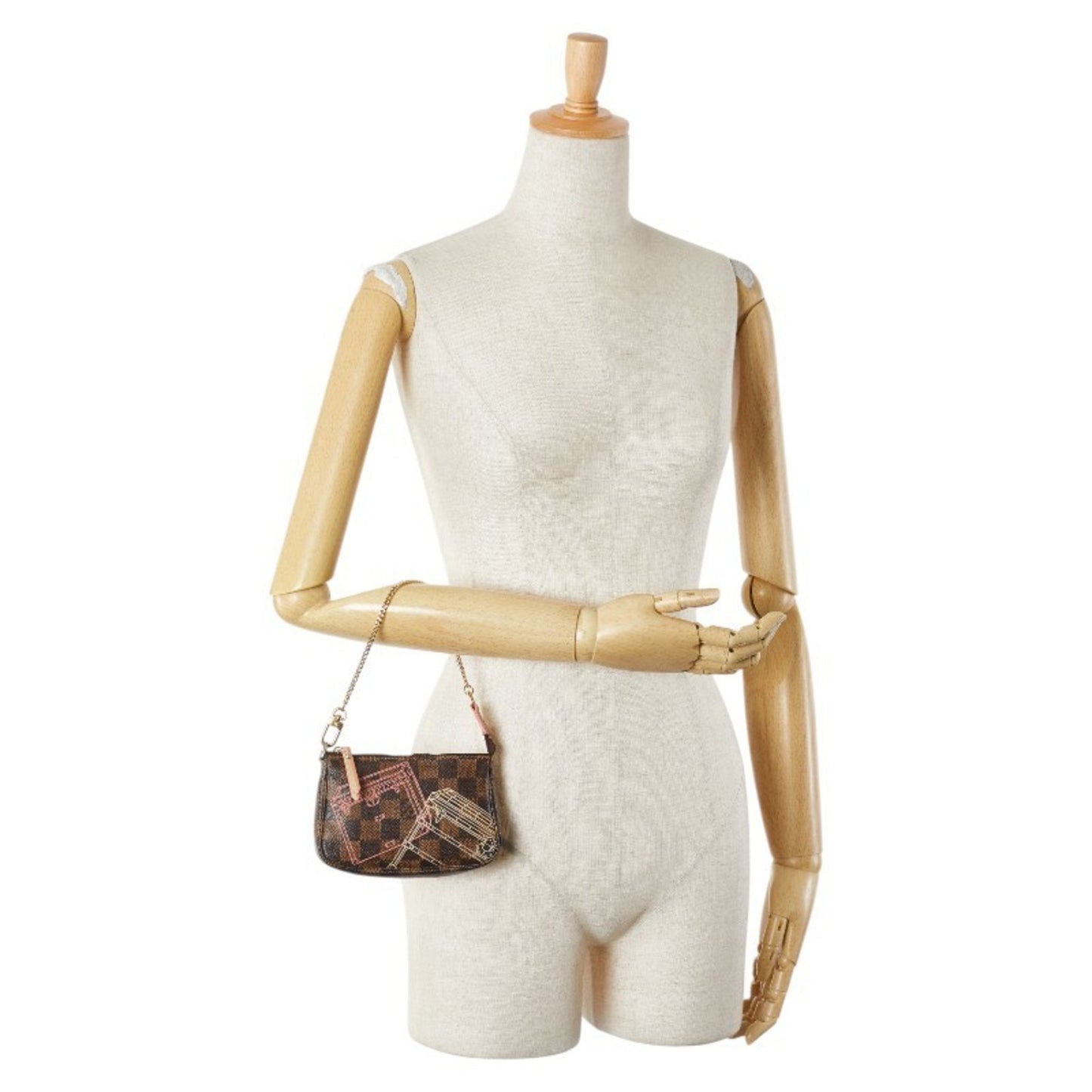 Louis Vuitton Mini Pochette Accessoires, Brown, Canvas, clutch
