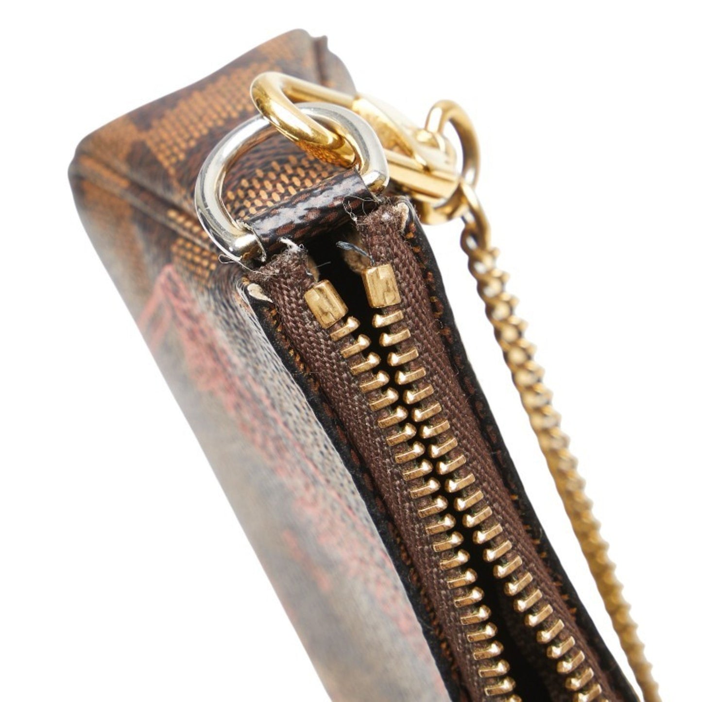 Louis Vuitton Mini Pochette Accessoires, Brown, Canvas, clutch
