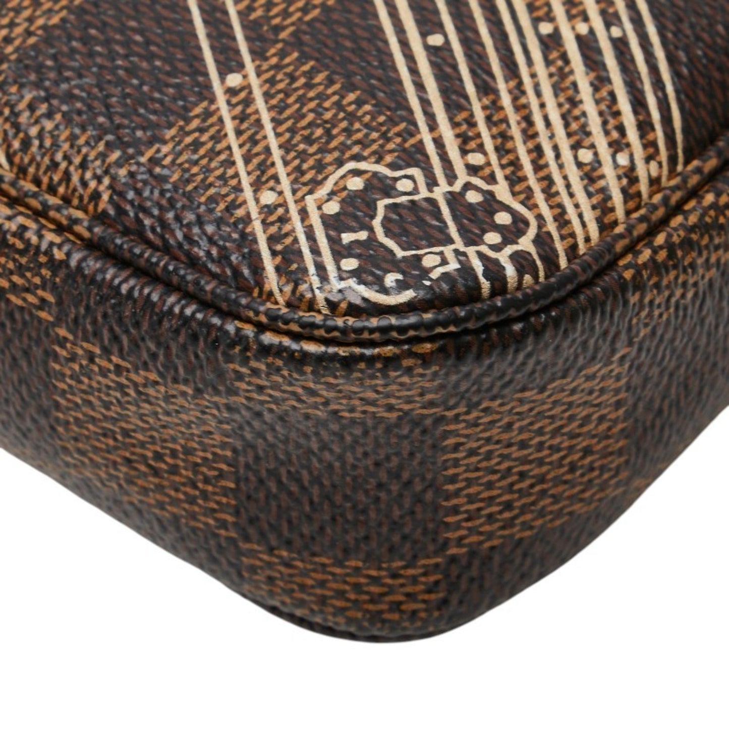 Louis Vuitton Mini Pochette Accessoires, Brown, Canvas, clutch