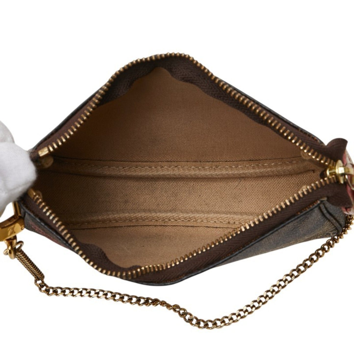 Louis Vuitton Mini Pochette Accessoires, Brown, Canvas, clutch