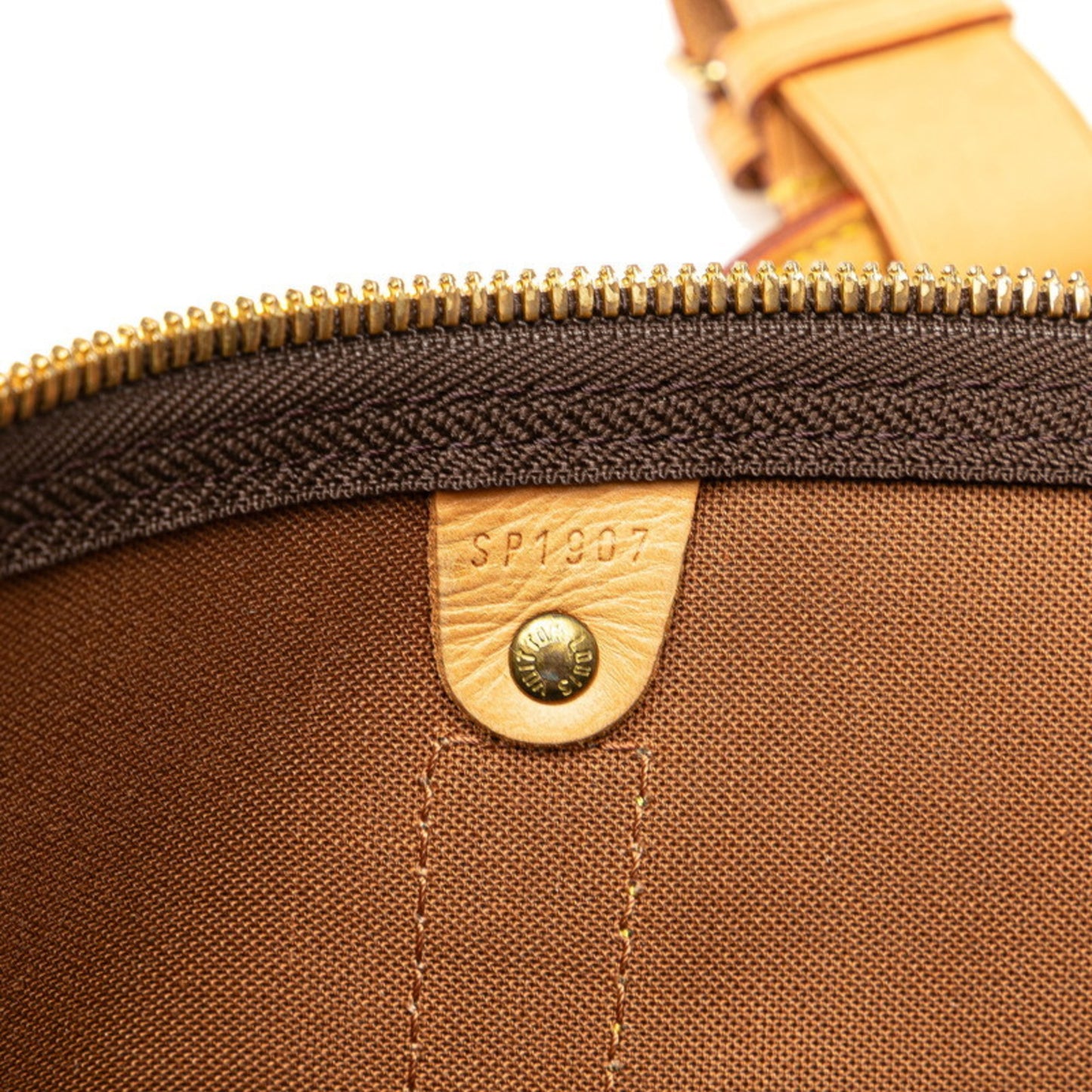 Louis Vuitton Keepall 55, Brown, Canvas, travel