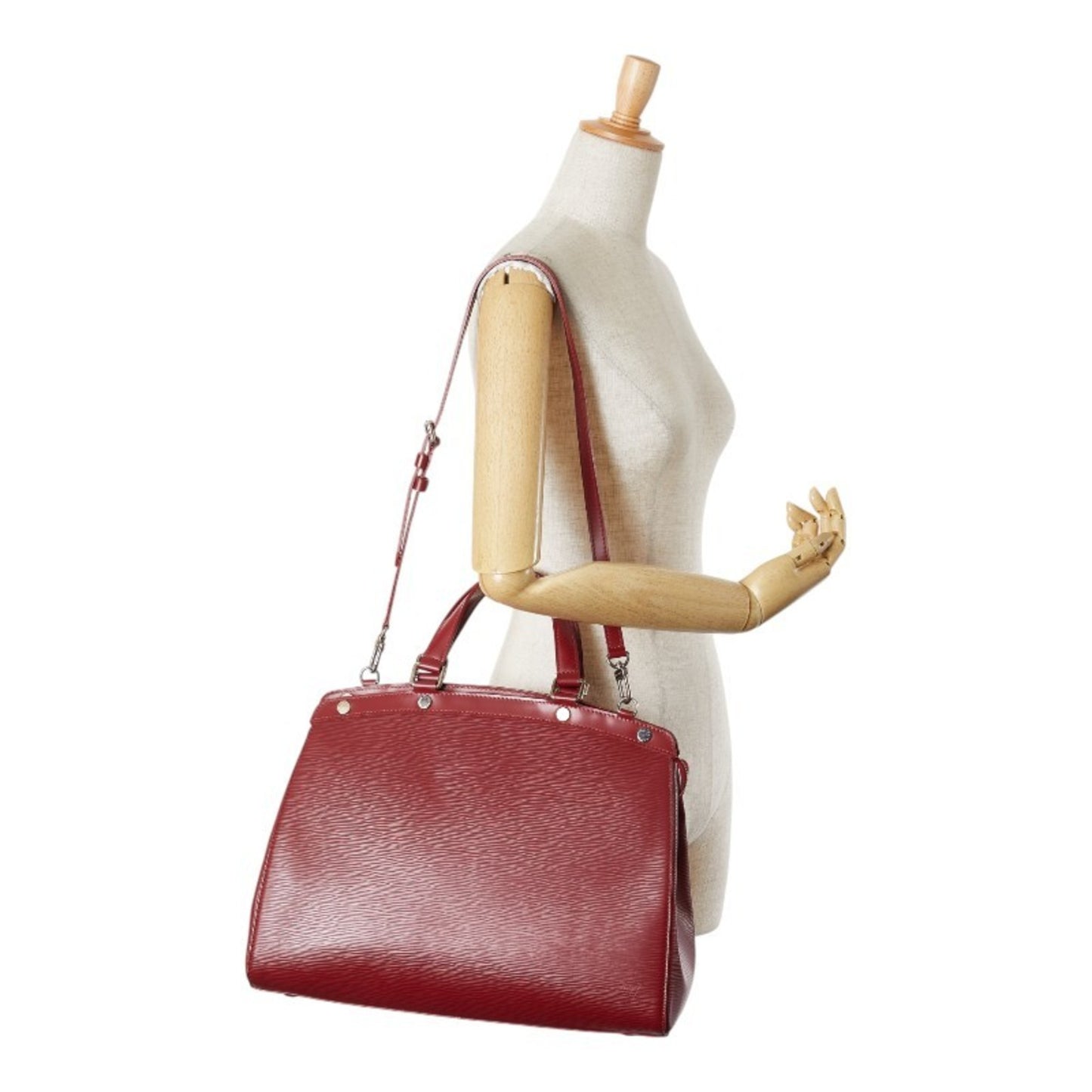 Louis Vuitton Brea, Red, Leather, handbag
