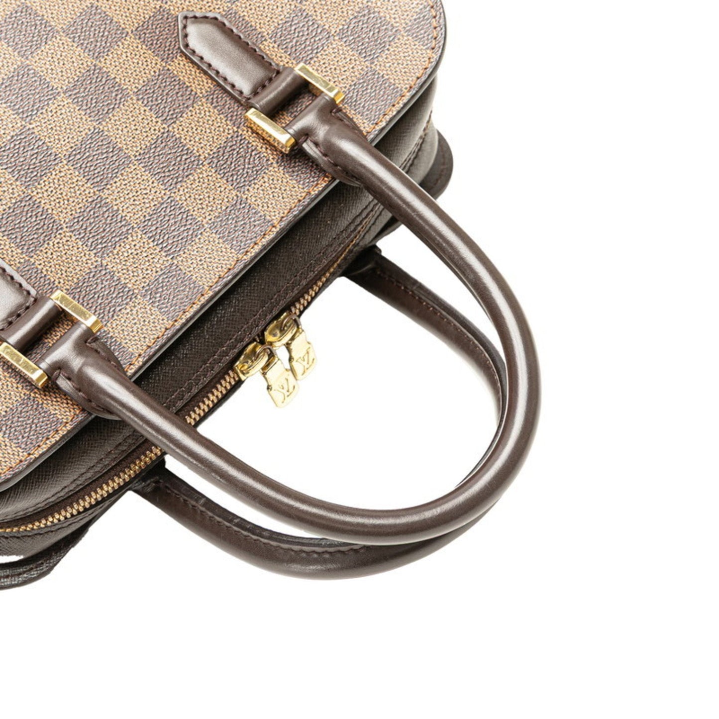 Louis Vuitton Triana, Brown, Canvas, handbag
