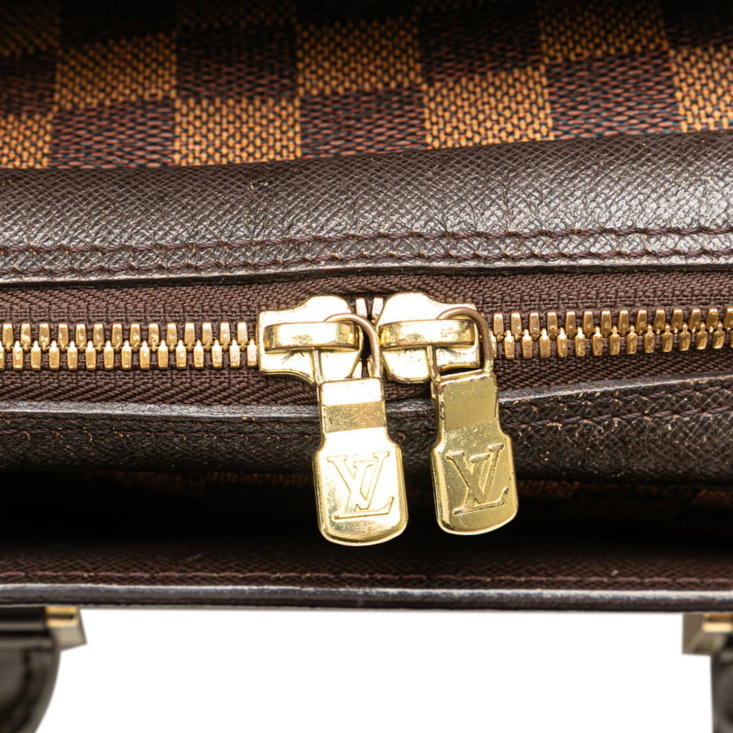Louis Vuitton Triana, Brown, Canvas, handbag
